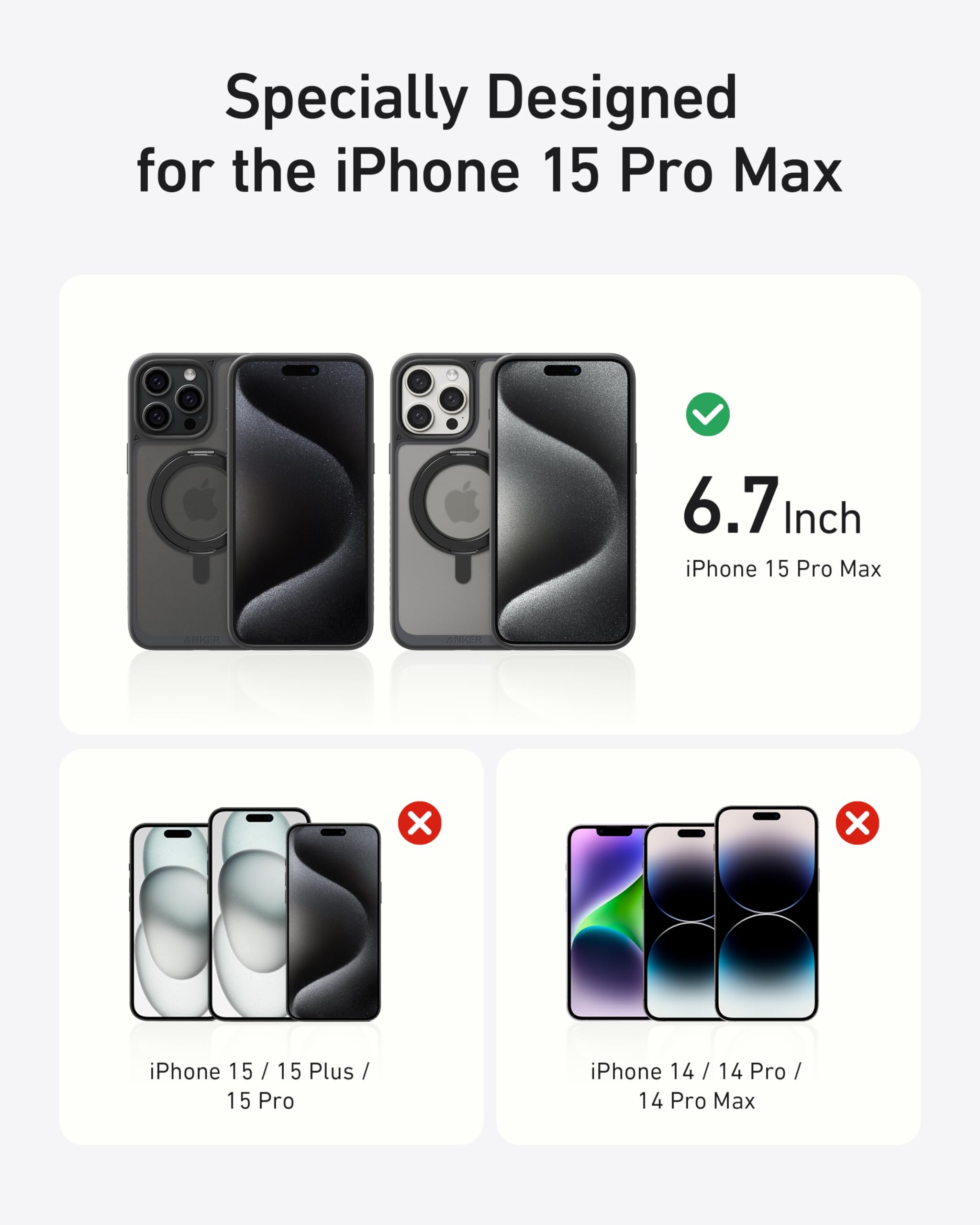 Anker MagGo Magnetic Case with Stand (360Ring Stand) image 5