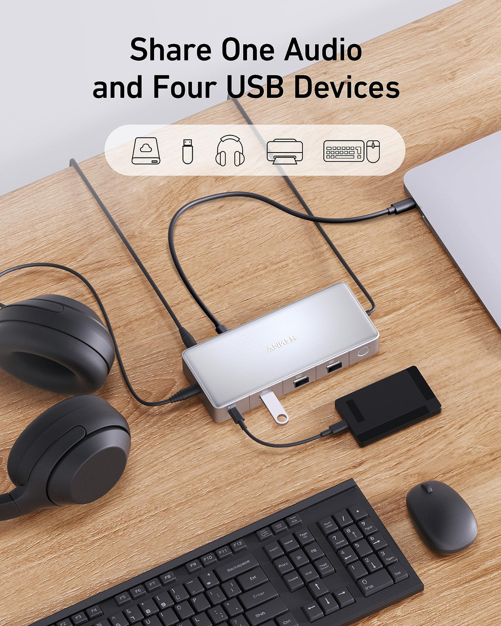 Anker 553 USB-C Docking Station (KVM Switch) image 4