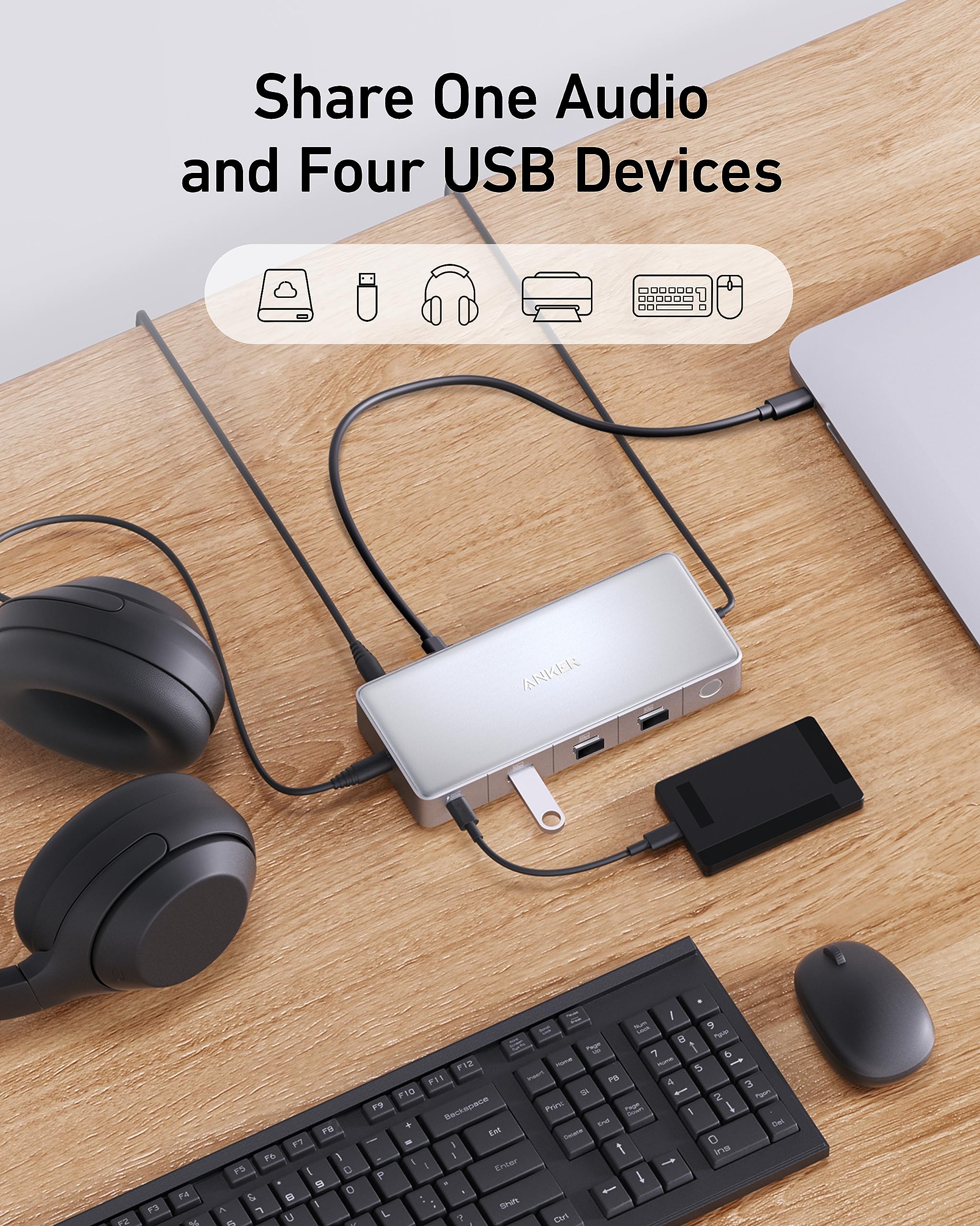 Anker 553 USB-C Docking Station (KVM Switch) image 4