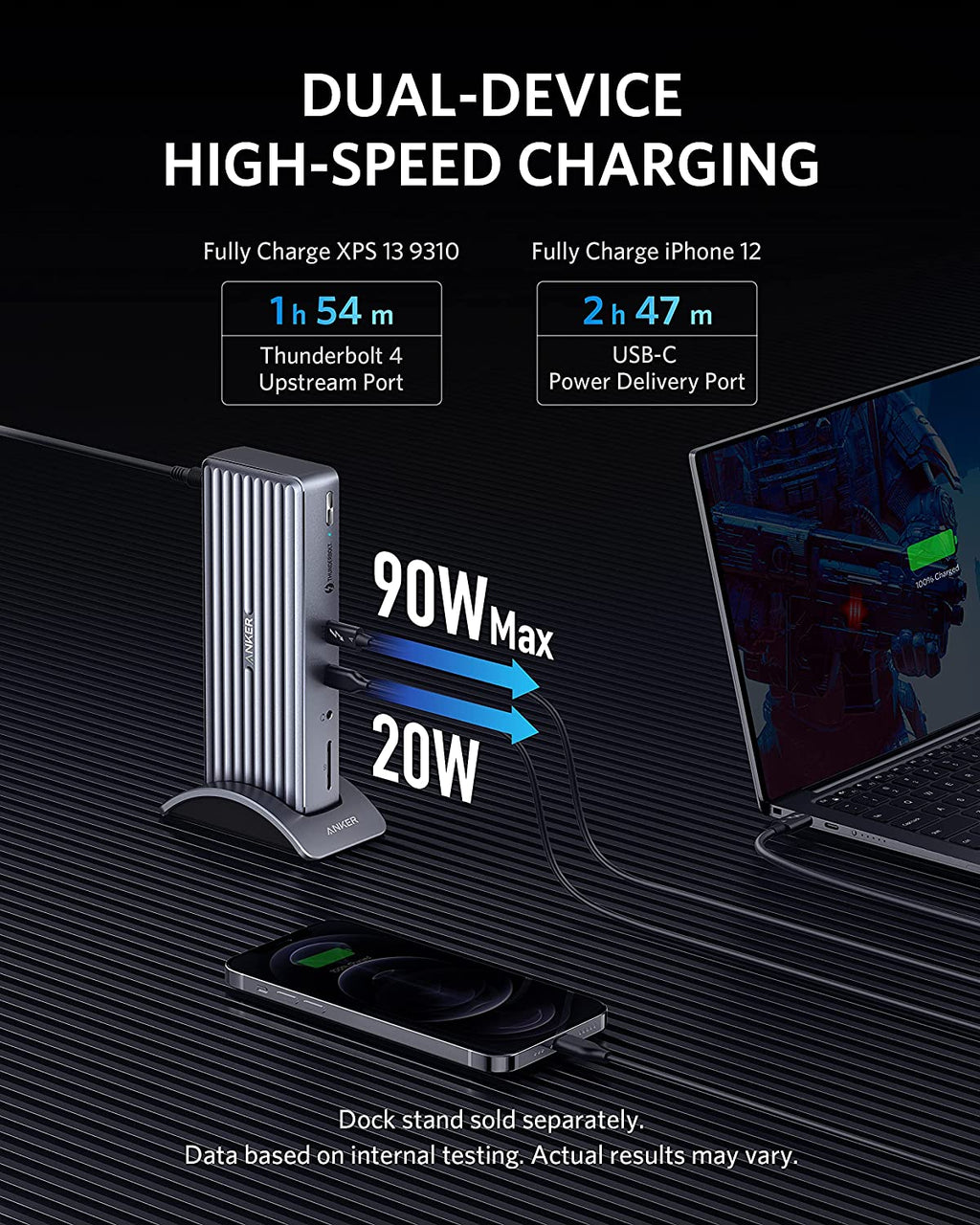Anker 777 Thunderbolt Docking Station (Apex, 12-in-1, Thunderbolt 4) image 2