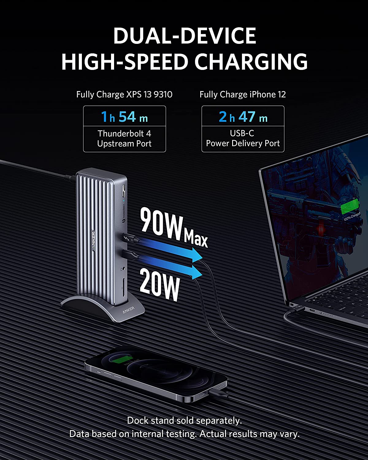 Anker 777 Thunderbolt Docking Station (Apex, 12-in-1, Thunderbolt 4) image 2