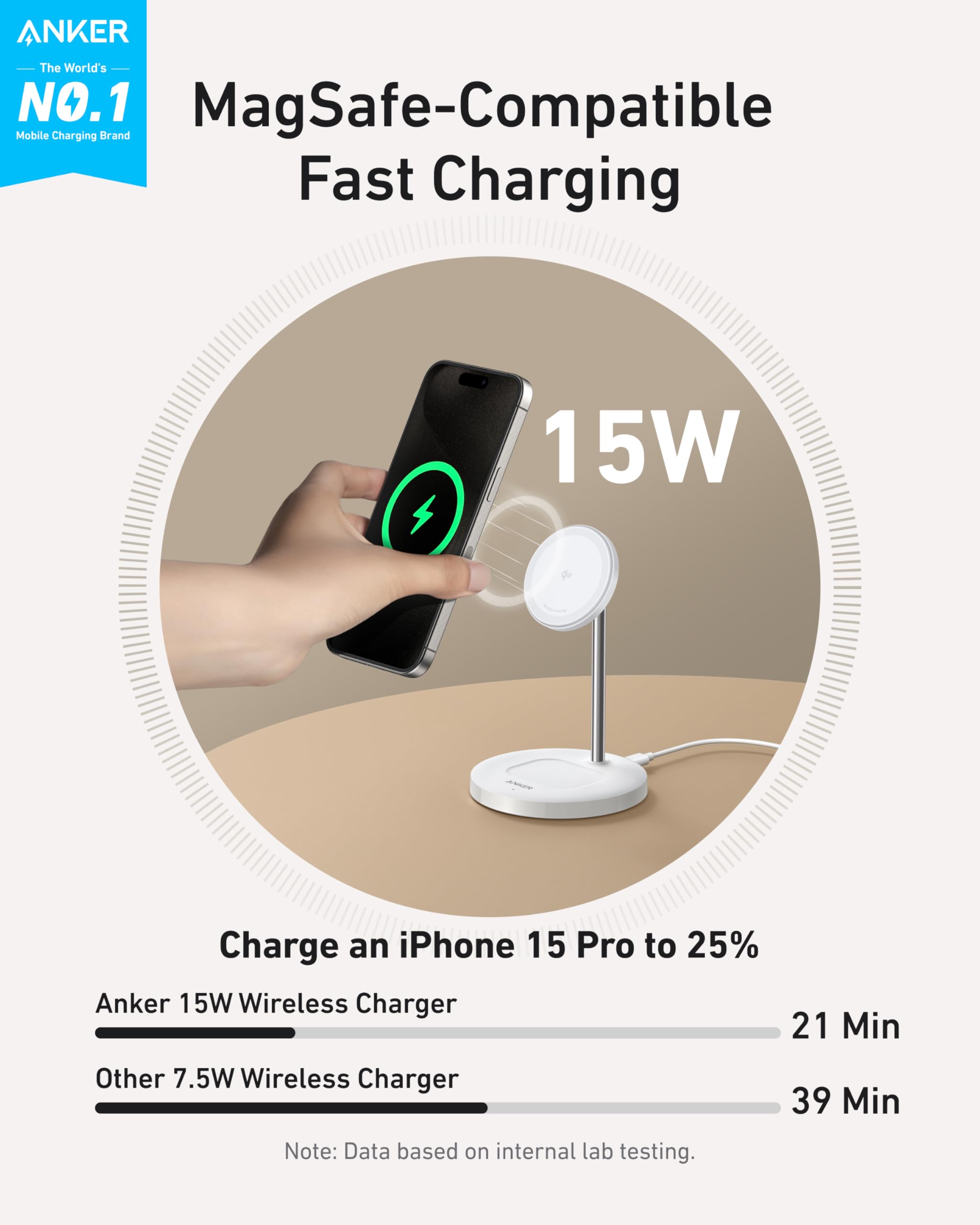 Anker MagGo Wireless Charger (2-in-1, Stand) image 2