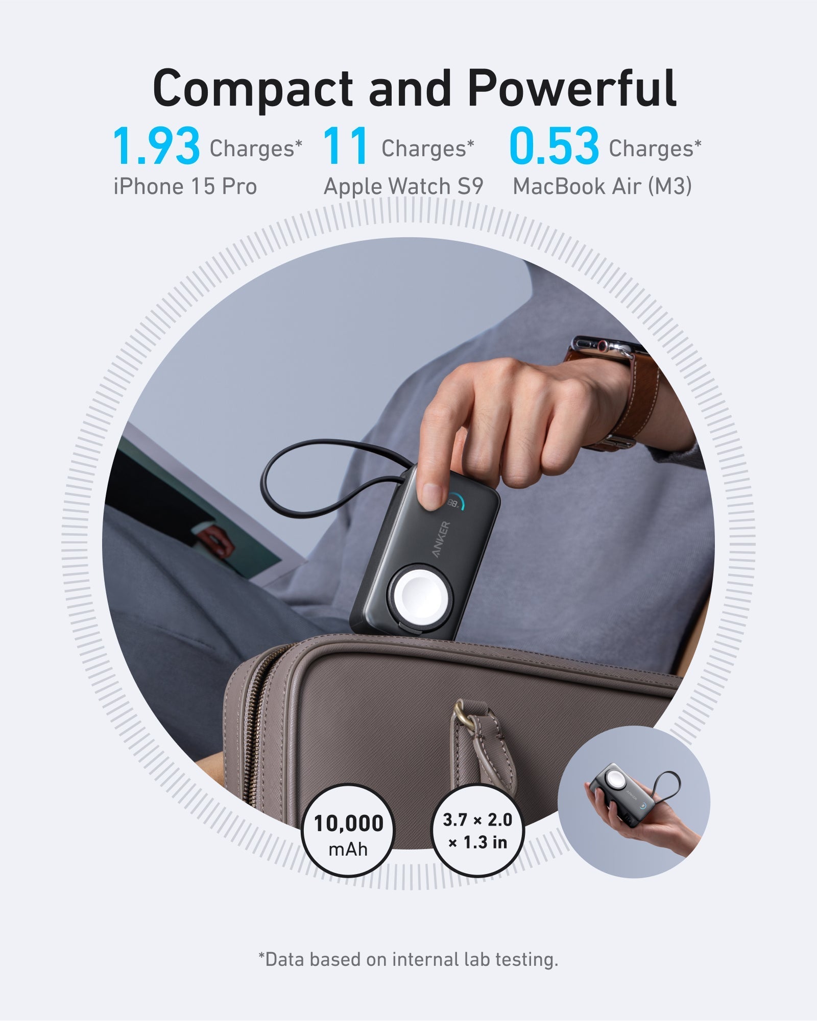 Anker MagGo Power Bank (10K, 35W, For Apple Watch) image 5