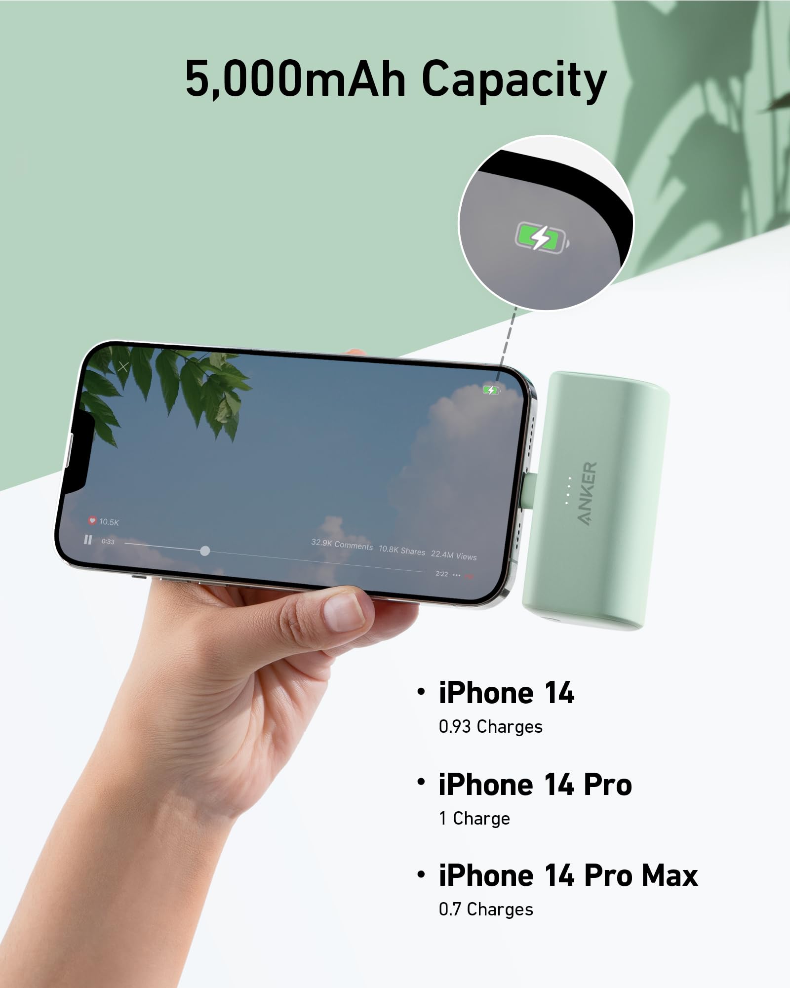 Anker Nano Power Bank (12W, Built-In Lightning Connector) image 5