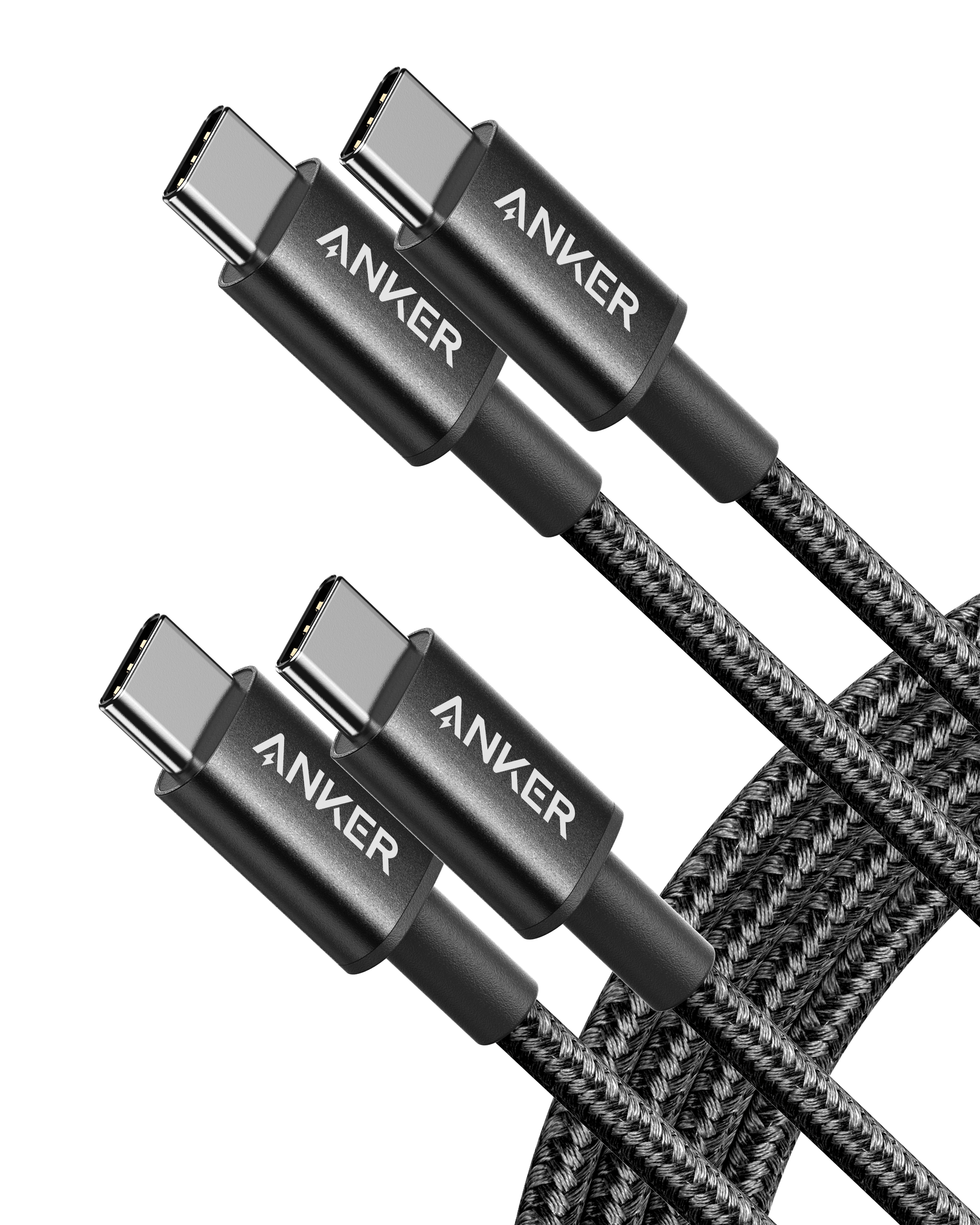 2 Pack Anker New Nylon USB-C to USB-C Cable (3 ft / 6 ft) image 0