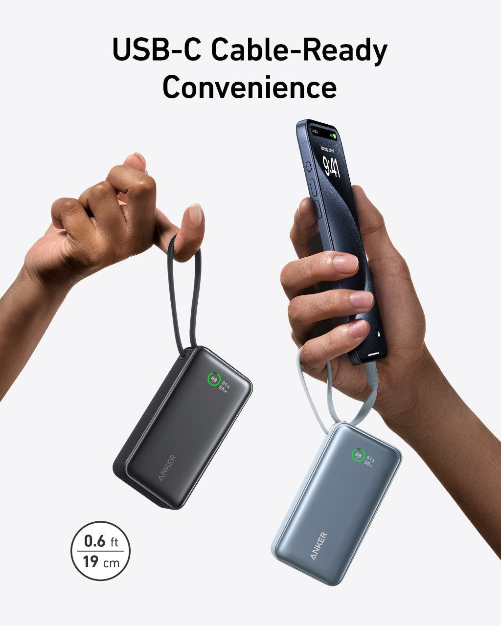 Anker Nano Power Bank (30W, Built-In USB-C Cable) image 2