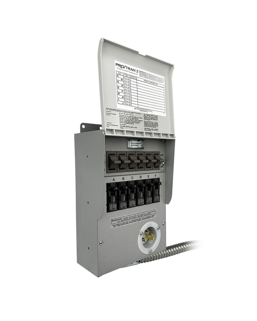 Home Backup Kit (120V, 30 Amp, 6-Circuit Transfer Switch + Cable, For F2000 and F2600) image 4