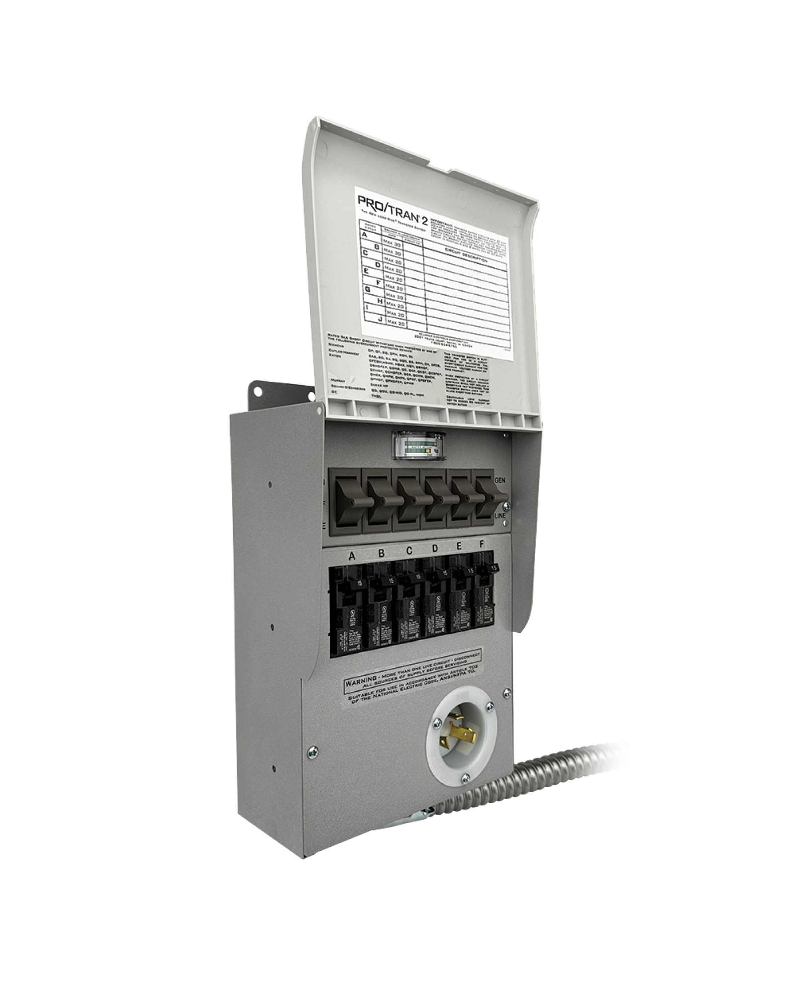 Home Backup Kit (120V, 30 Amp, 6-Circuit Transfer Switch + Cable, For F2000 and F2600) image 4