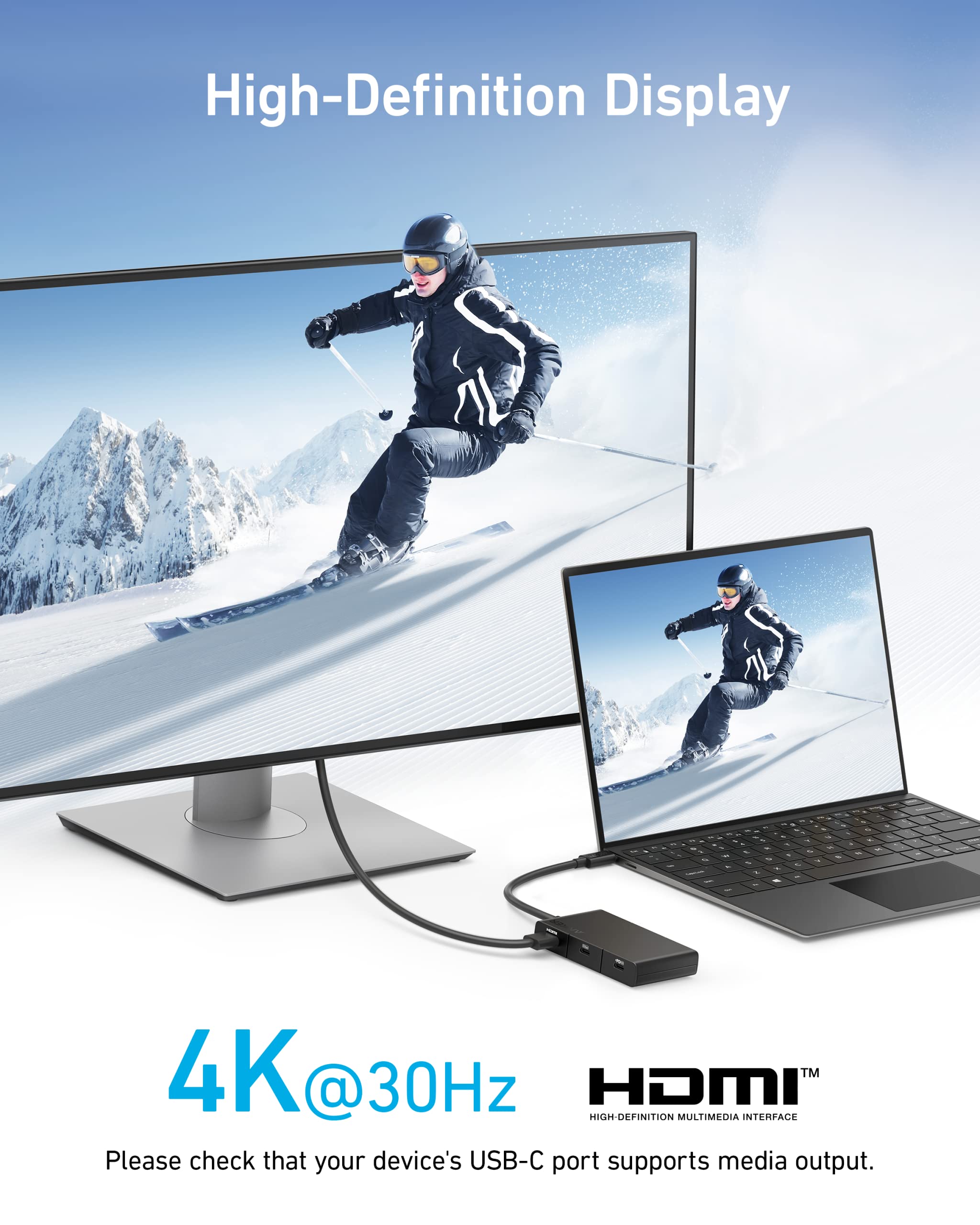 Anker 332 USB-C Hub (5-in-1, 4K HDMI) image 4