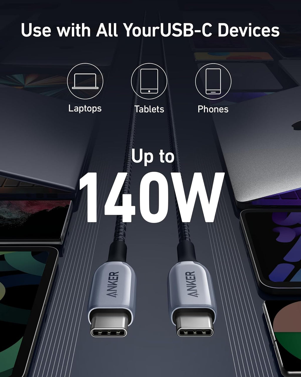 Anker 765 USB-C to USB-C Cable (3 ft / 6 ft) image 1