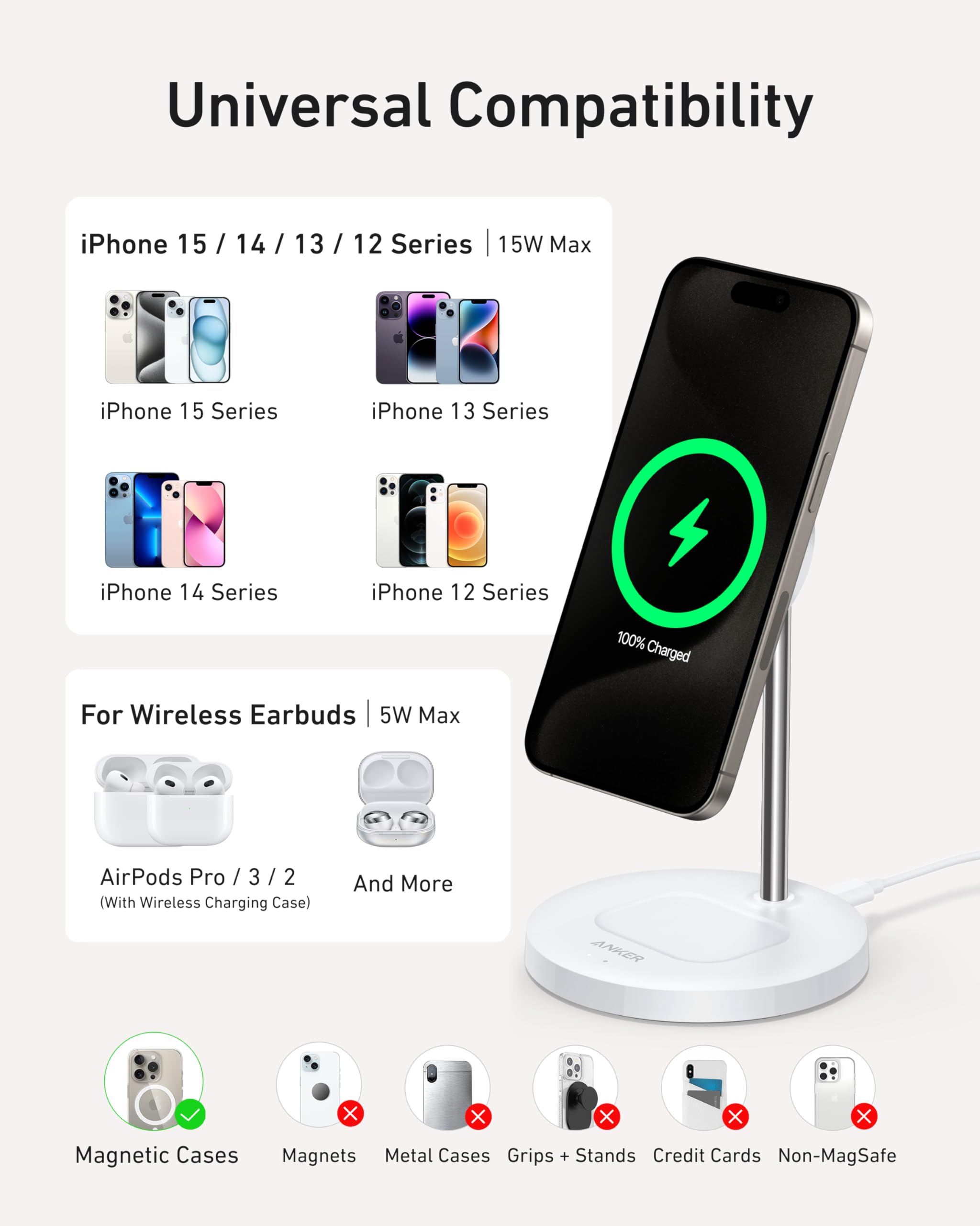 Anker MagGo Wireless Charger (2-in-1, Stand) image 5