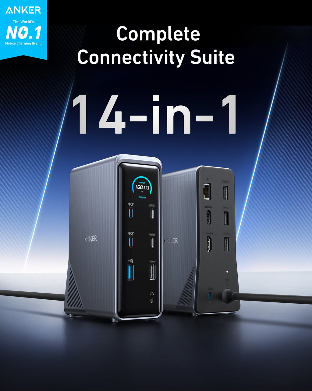 Anker Prime Charging Docking Station (14-in-1, Dual Display, 160W) image 4