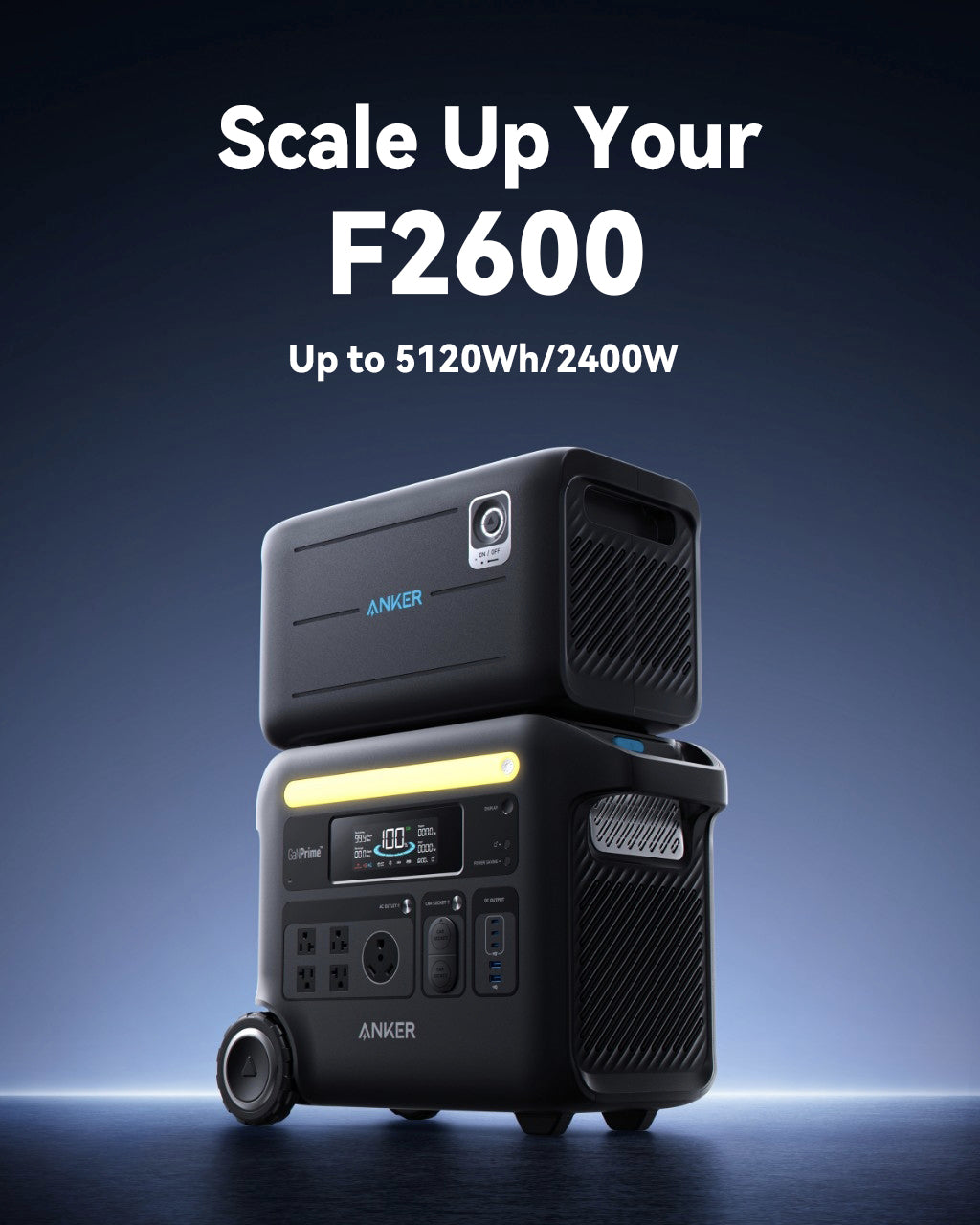 Anker SOLIX F2600 + BP2600 Expansion Battery - 5120Wh | 2400W image 2