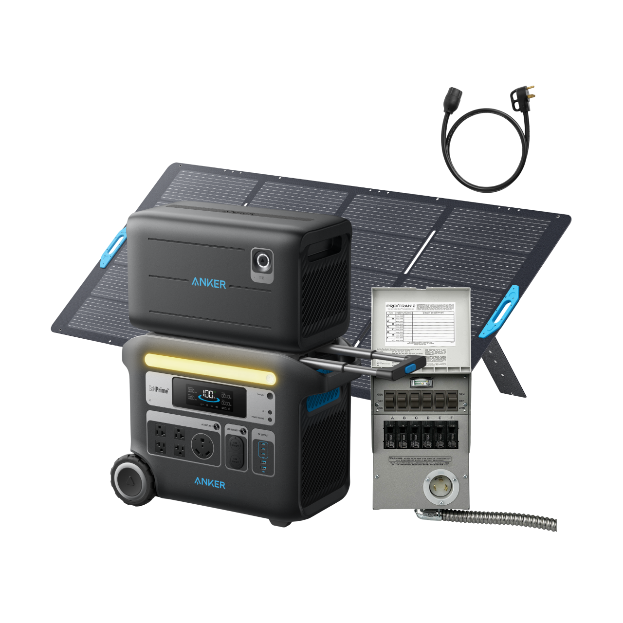 Anker SOLIX F2000 + BP2000 Expansion Battery + 400W Solar Panel + Home Backup Kit image 0