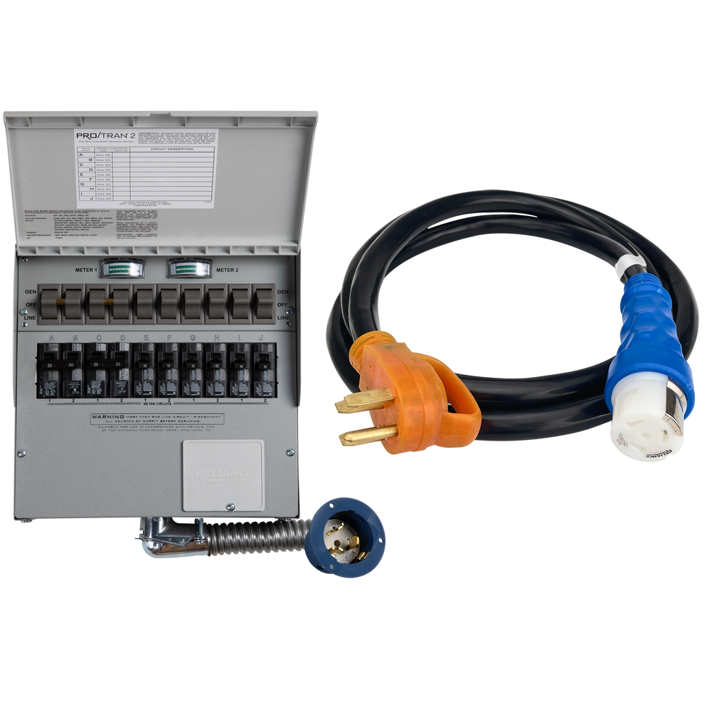 Home Backup Kit (120V/240V, 50 Amp, 10-Circuit Transfer Switch + Cable, For F3800) image 0
