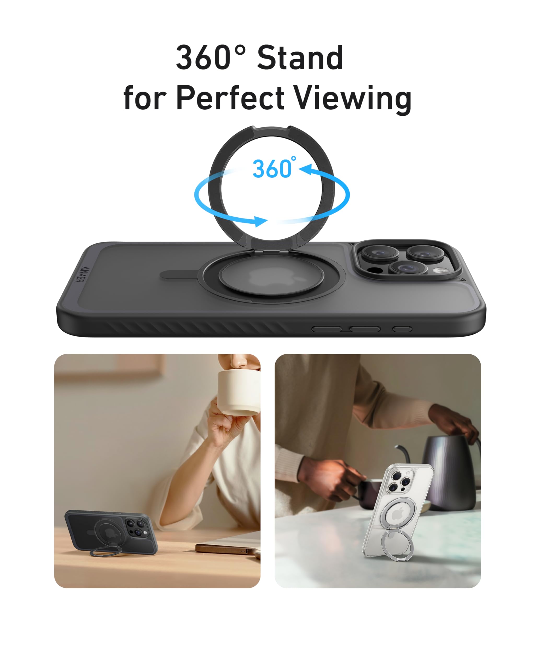 Anker MagGo Magnetic Case with Stand (360Ring Stand) image 2
