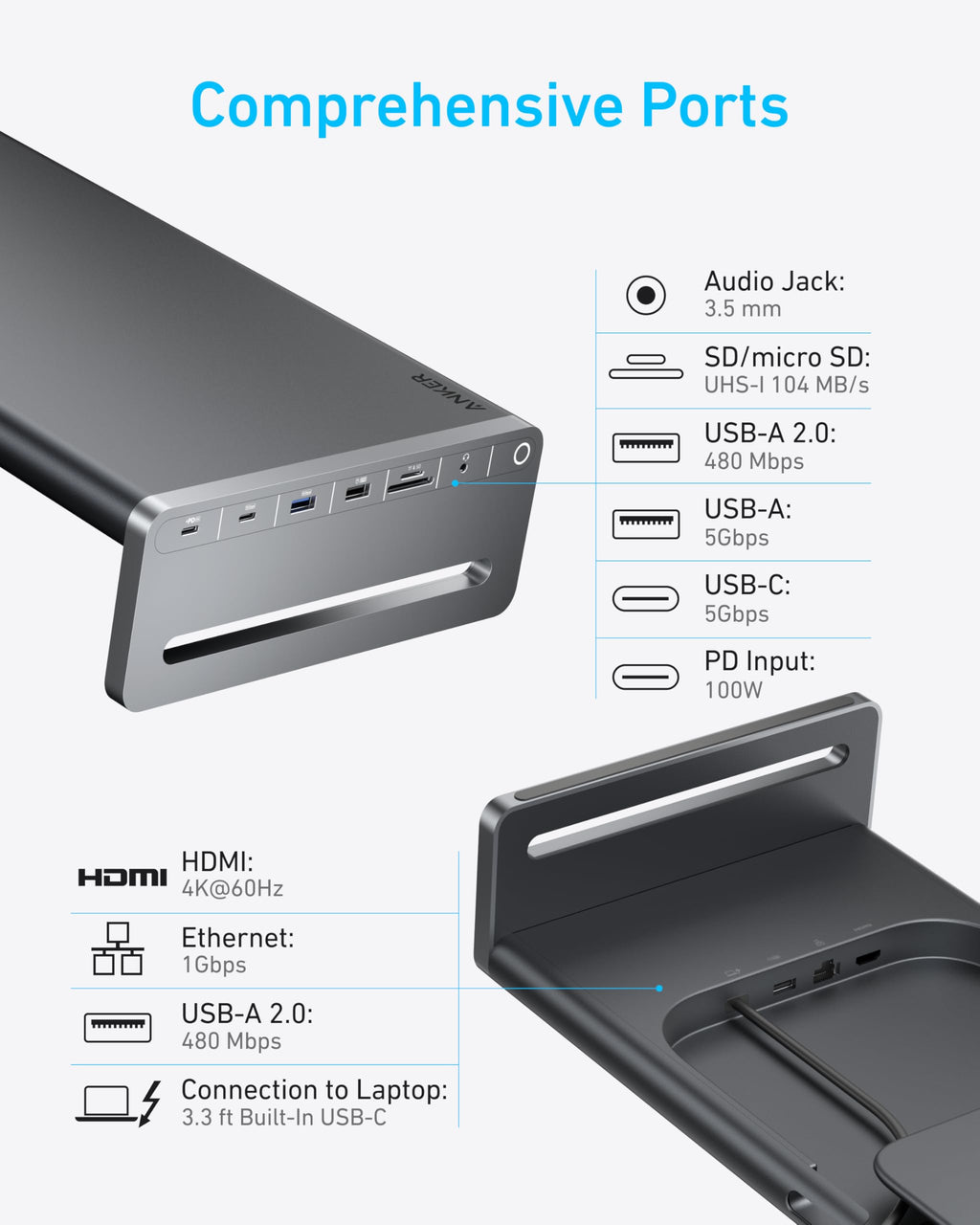 Anker USB-C Hub (10-in-1, Monitor Stand) image 5