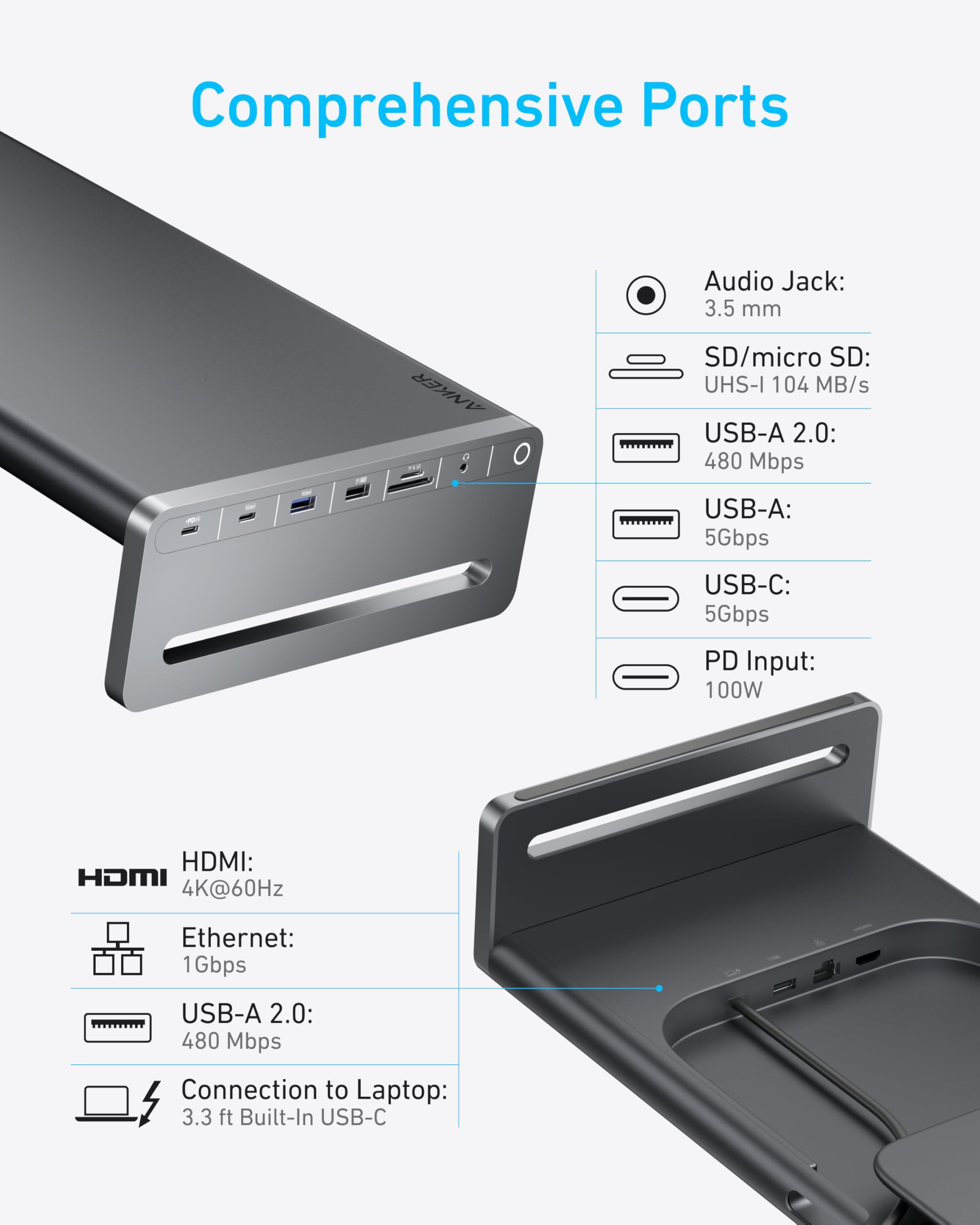 Anker USB-C Hub (10-in-1, Monitor Stand) image 5