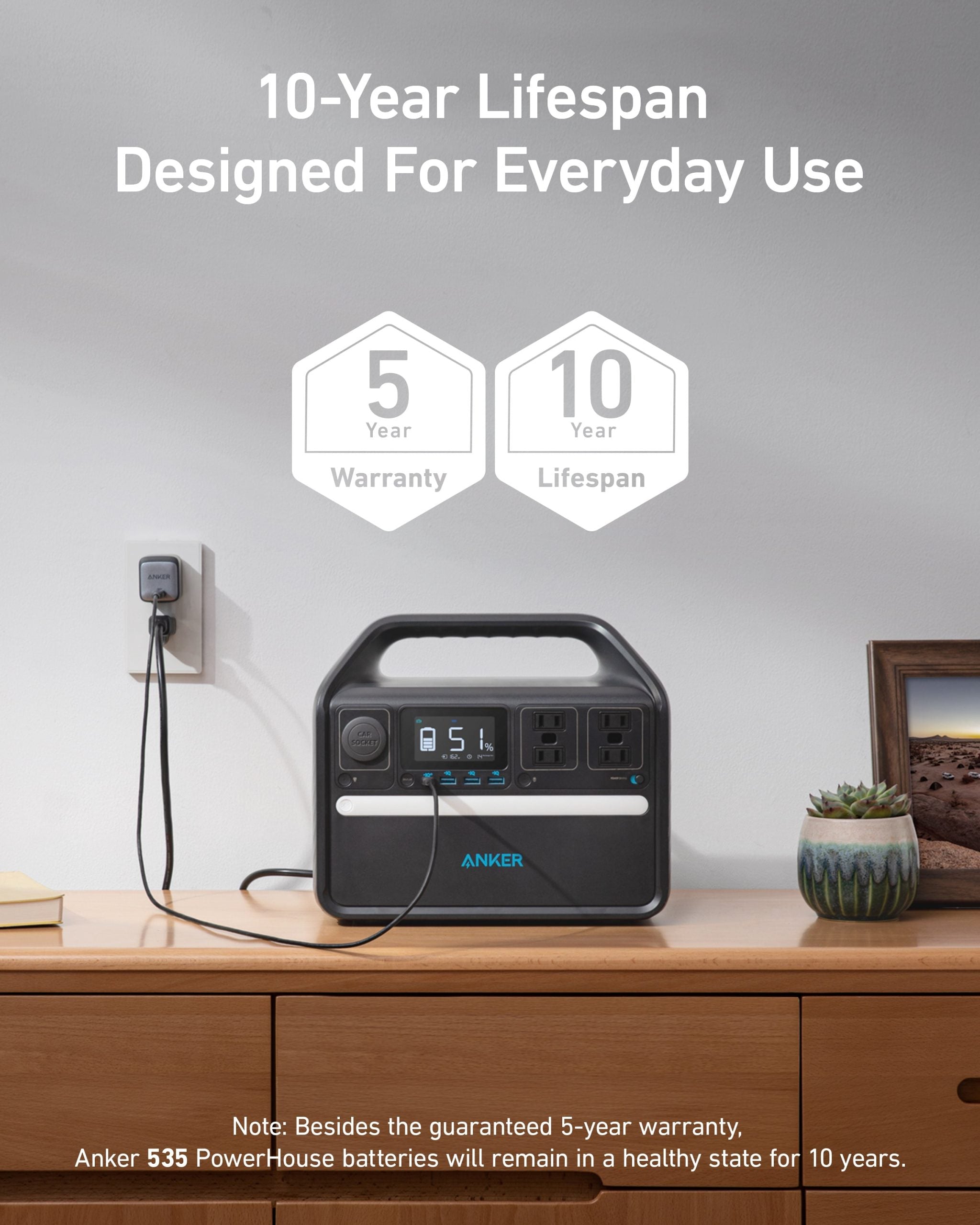 Anker 535 Solar Generator + 100W Solar Panel image 1