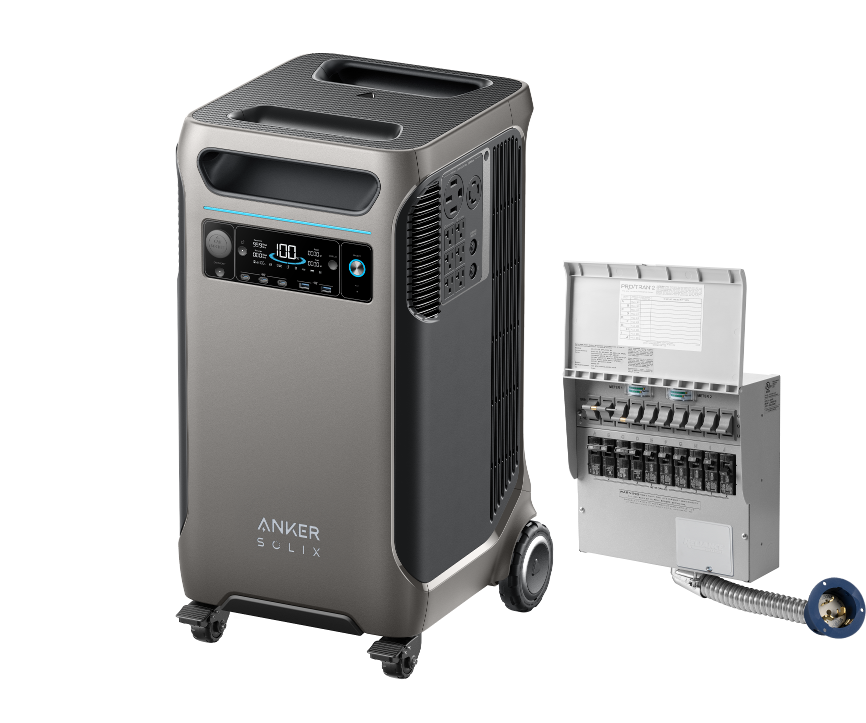 Anker SOLIX F3800 + Home Backup Kit (Transfer Switch + Cable) image 0