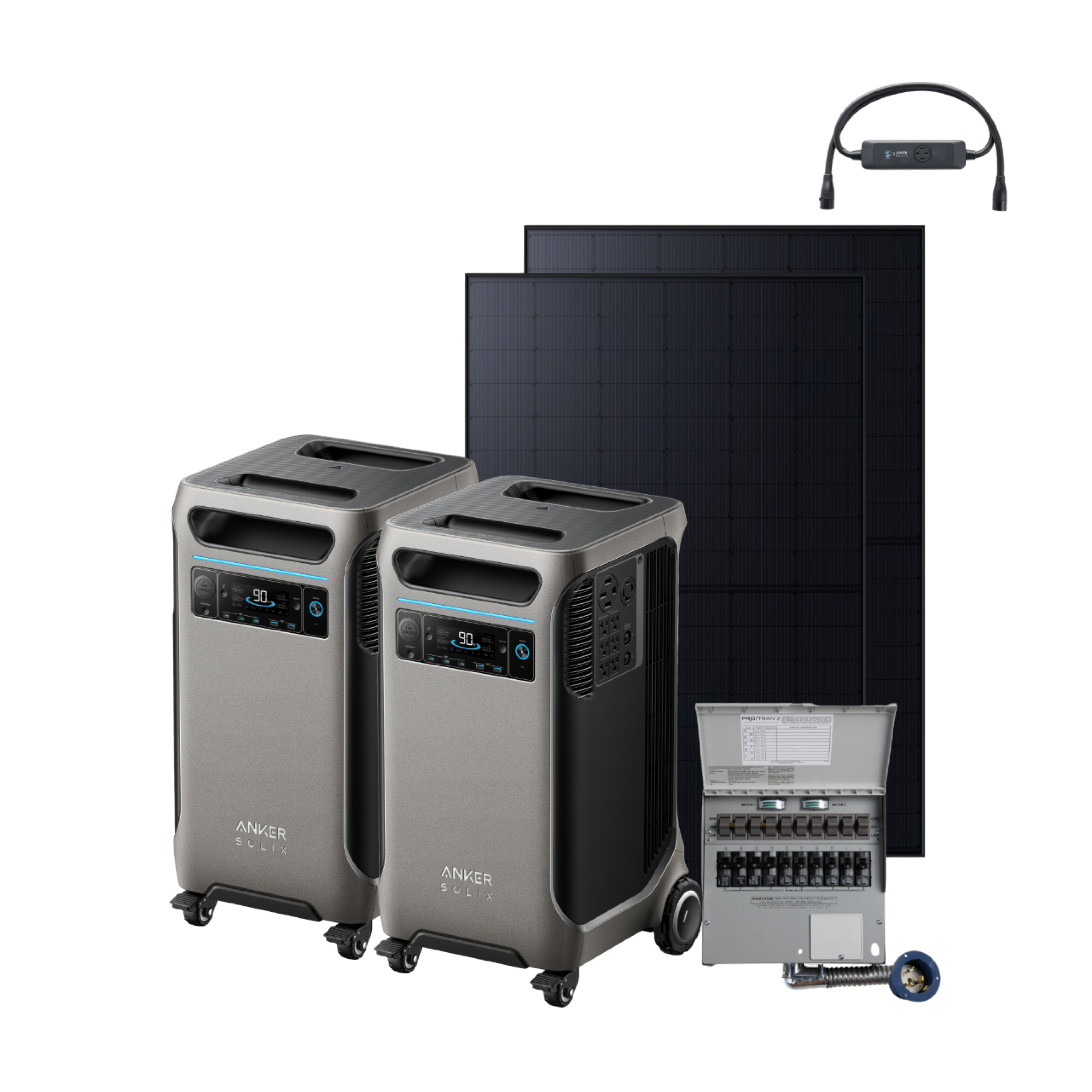 2Anker SOLIX F3800 + Power Backup Kit + 2410W Rigid Solar Panel image 0