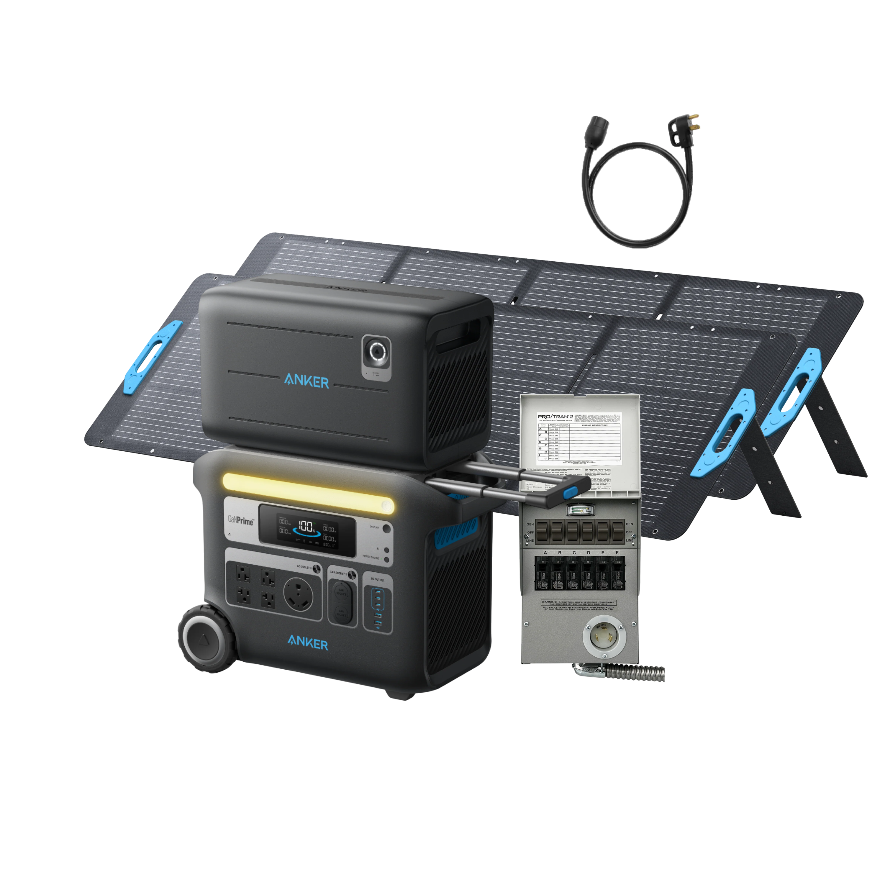 Anker SOLIX F2000 + BP2000 Expansion Battery + 2200W Solar Panel + Home Backup Kit image 0