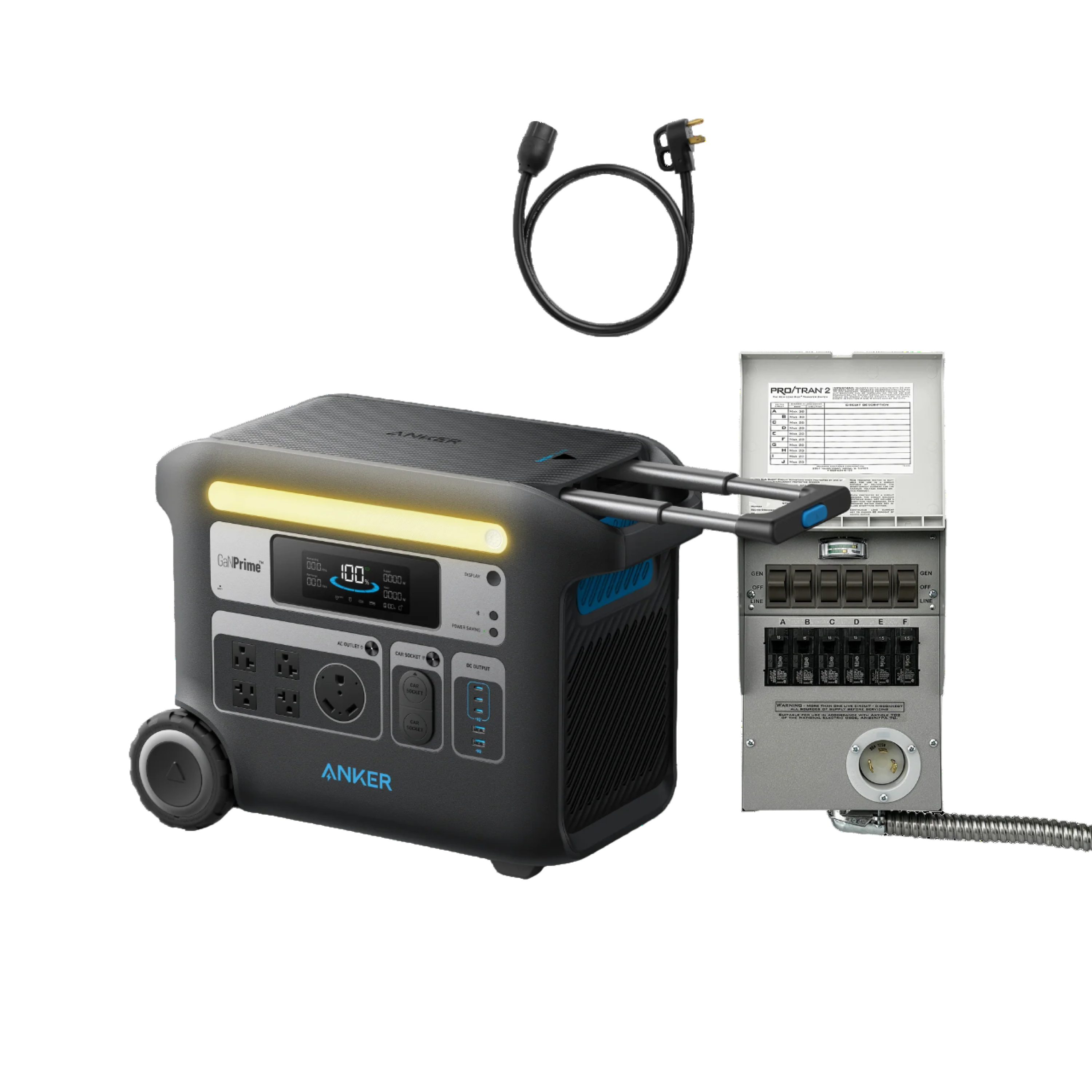 Anker SOLIX F2000 + Home Backup Kit (Transfer Switch + Cable) image 0