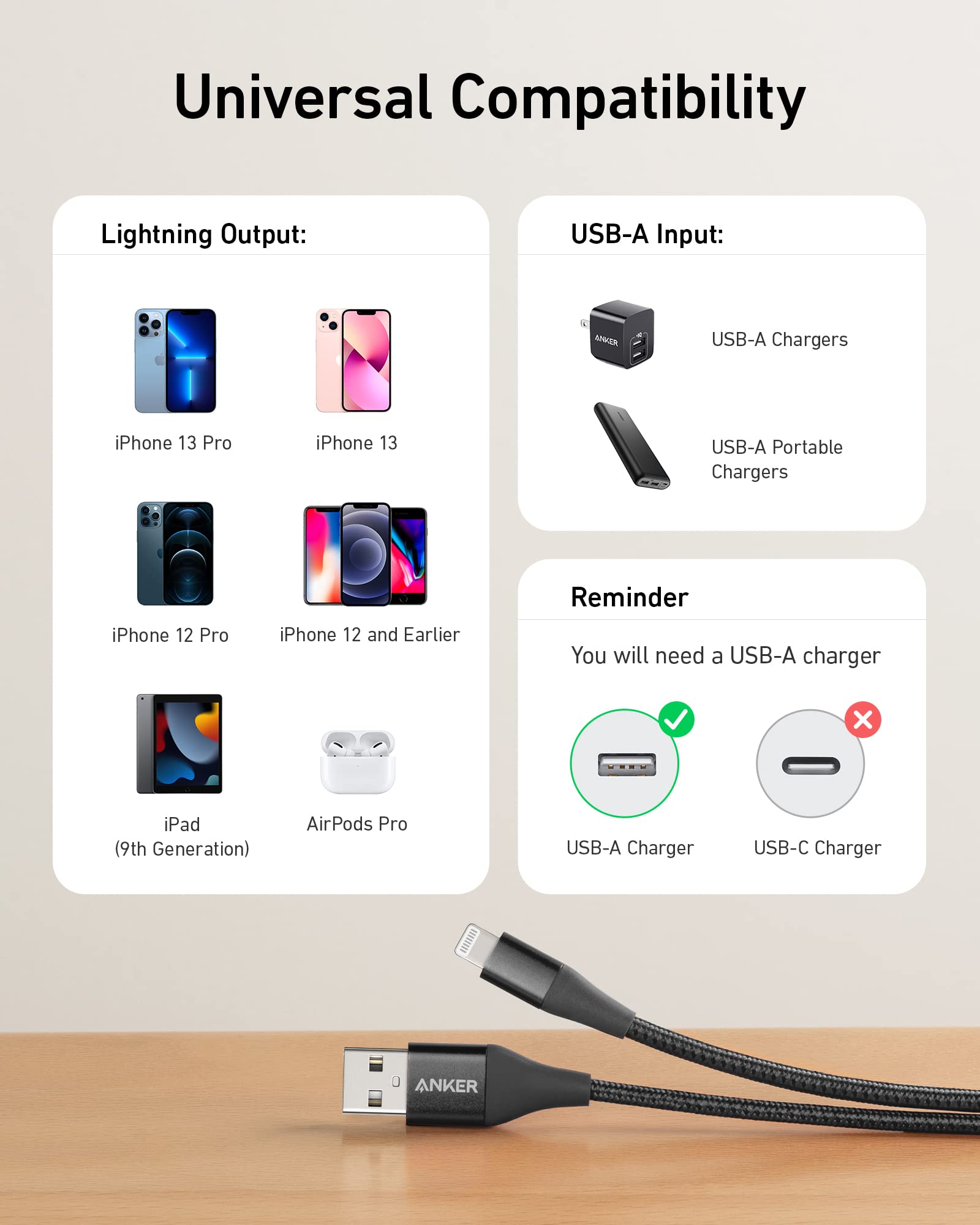 Anker 551 USB-A to Lightning Cable (3 ft / 6 ft / 10 ft) image 3