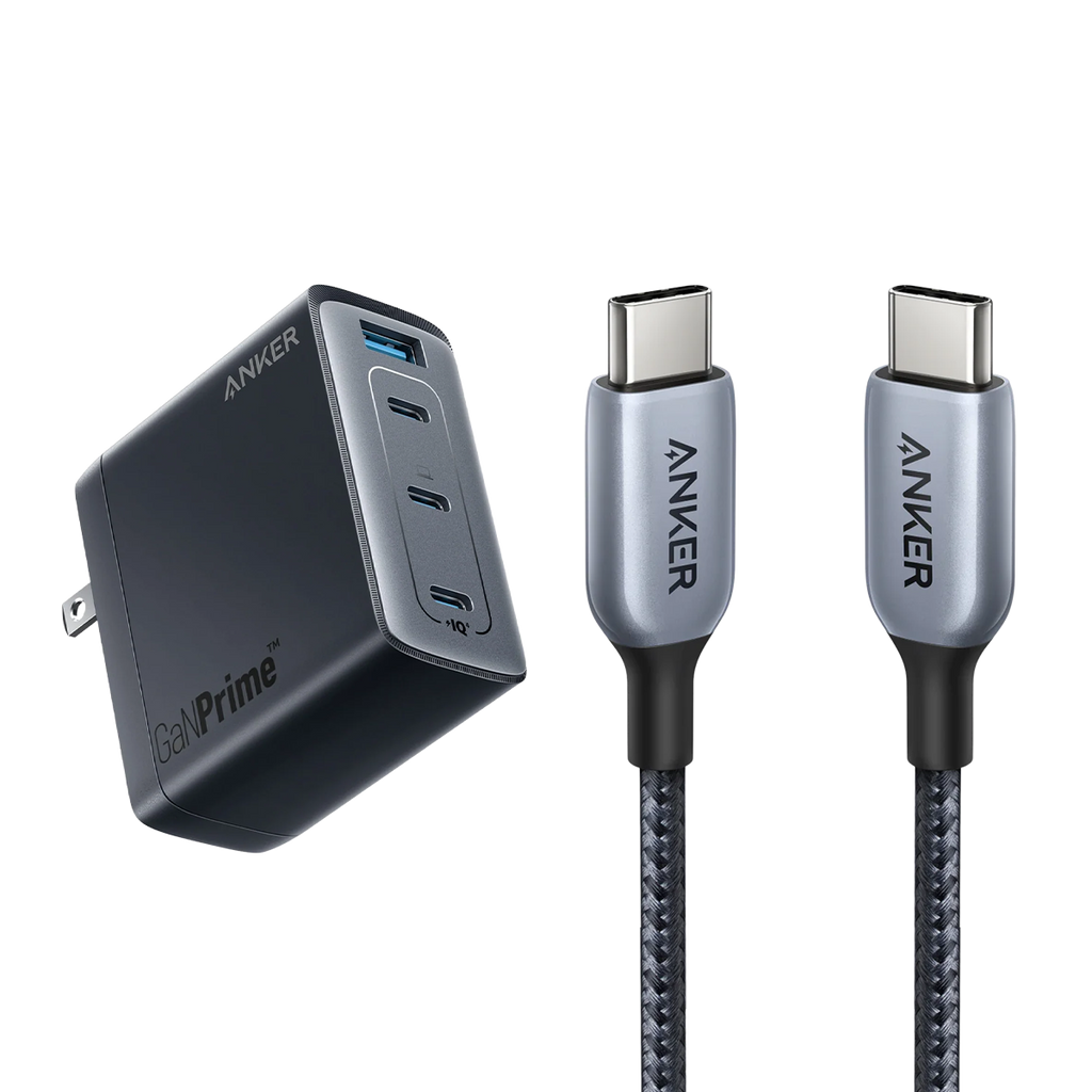 Anker 747 Charger (GaNPrime 150W) and Anker 765 USB-C to USB-C Cable (240W Nylon) image 0