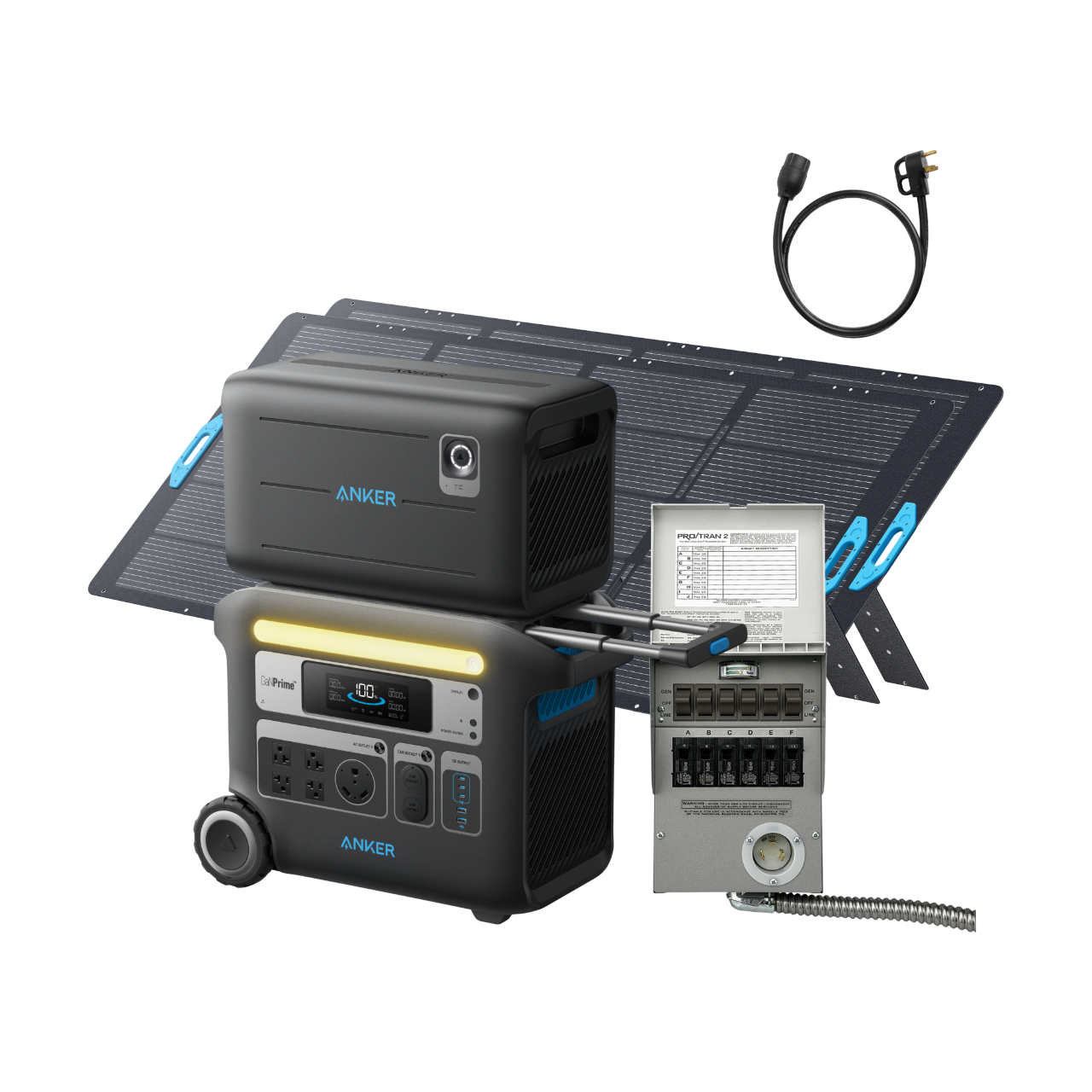 Anker SOLIX F2000 + BP2000 Expansion Battery + 2400W Solar Panel + Home Backup Kit image 0
