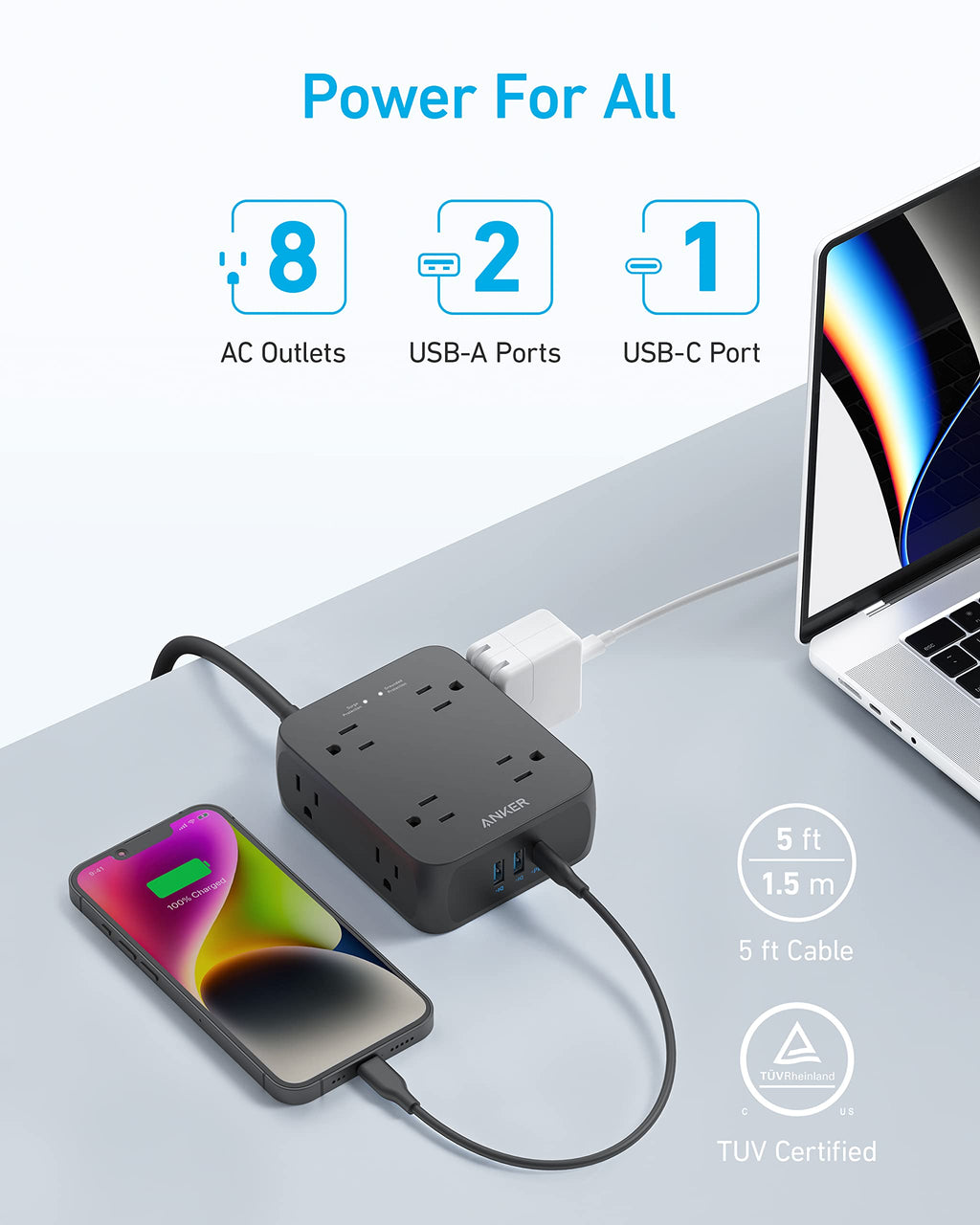 Anker 341 USB Power Strip image 3