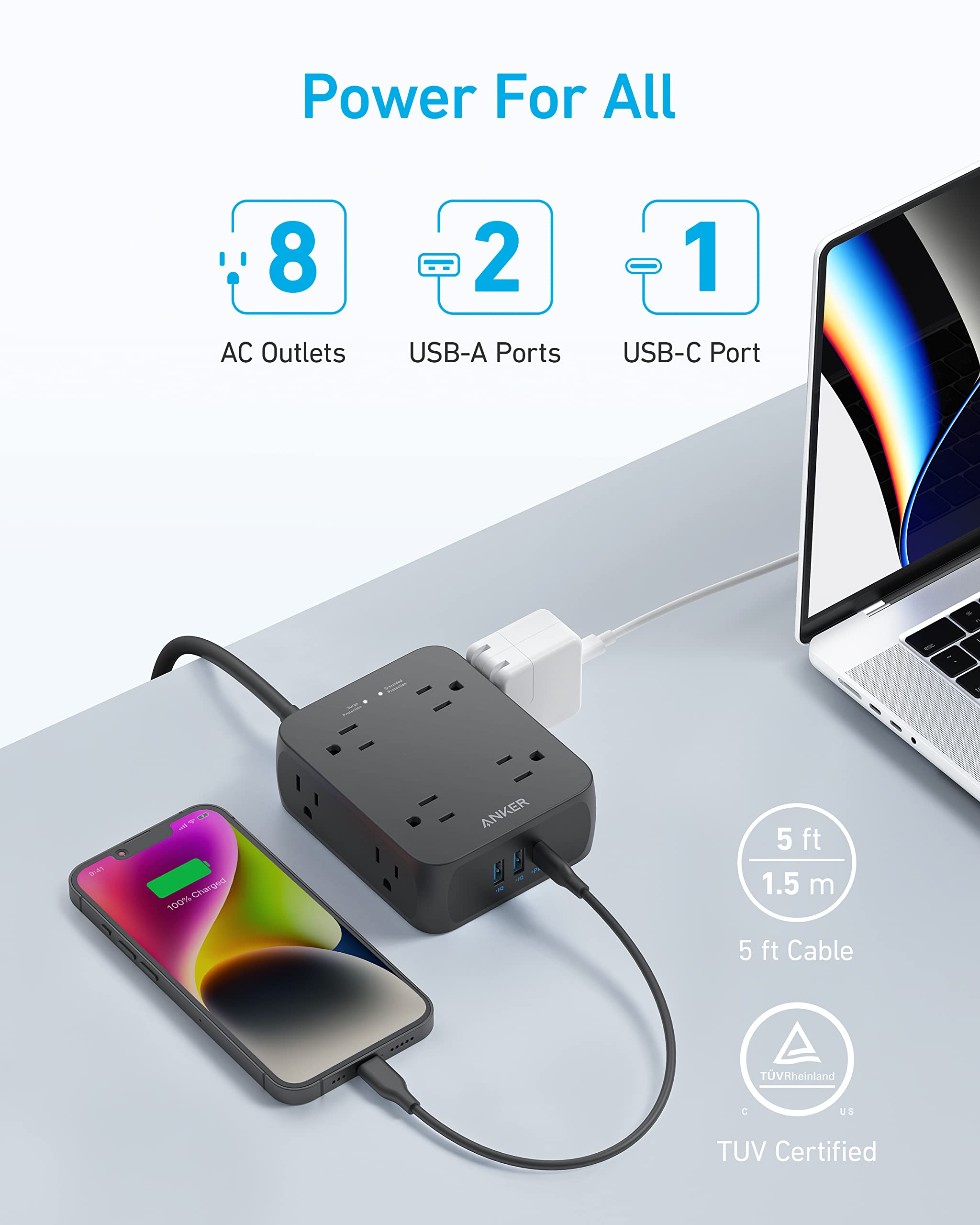 Anker 341 USB Power Strip image 3