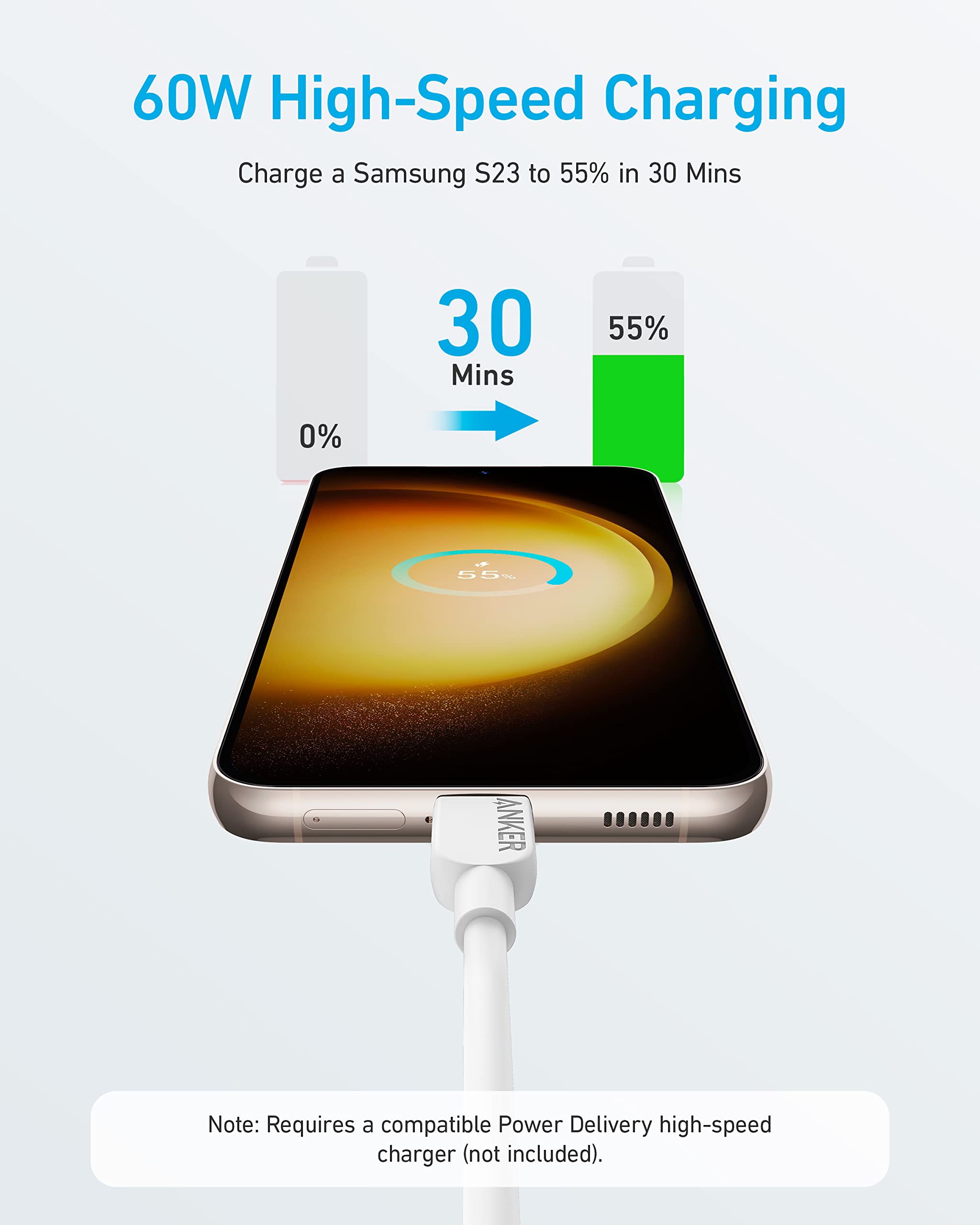Anker 310 USB C to USB C Cable (10 ft) image 2