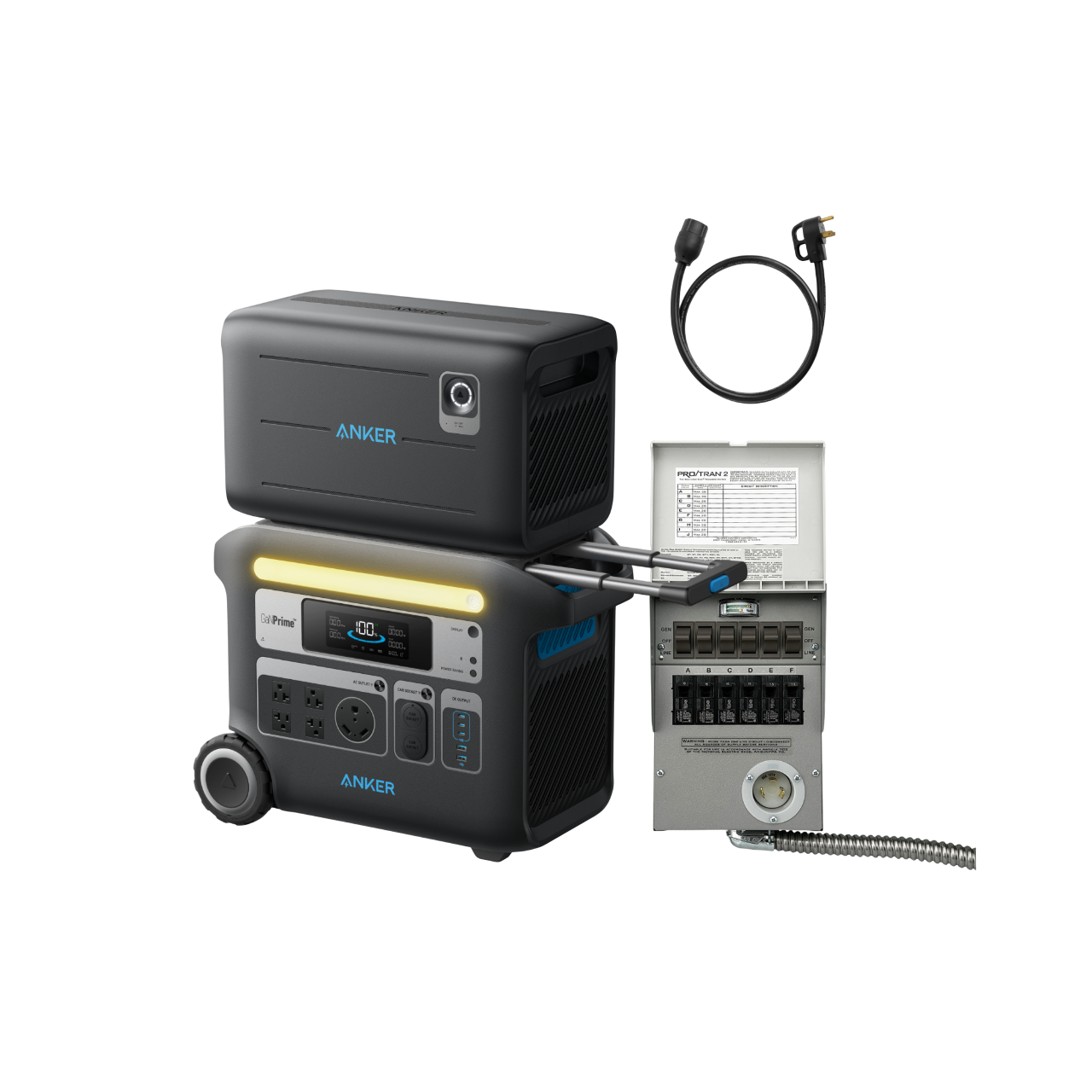 Anker SOLIX F2000 + BP2600 Expansion Battery + Home Backup Kit (Transfer Switch + Cable) image 0