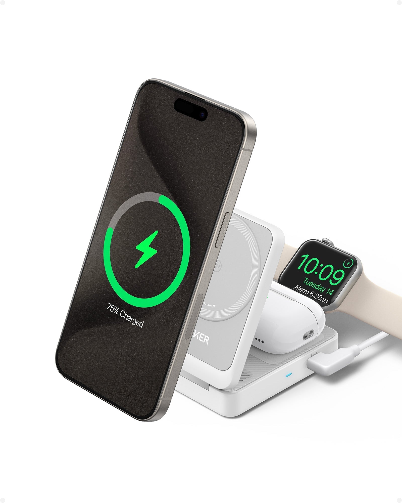 Anker MagGo Wireless Charging Station (Foldable 3-in-1) image 1