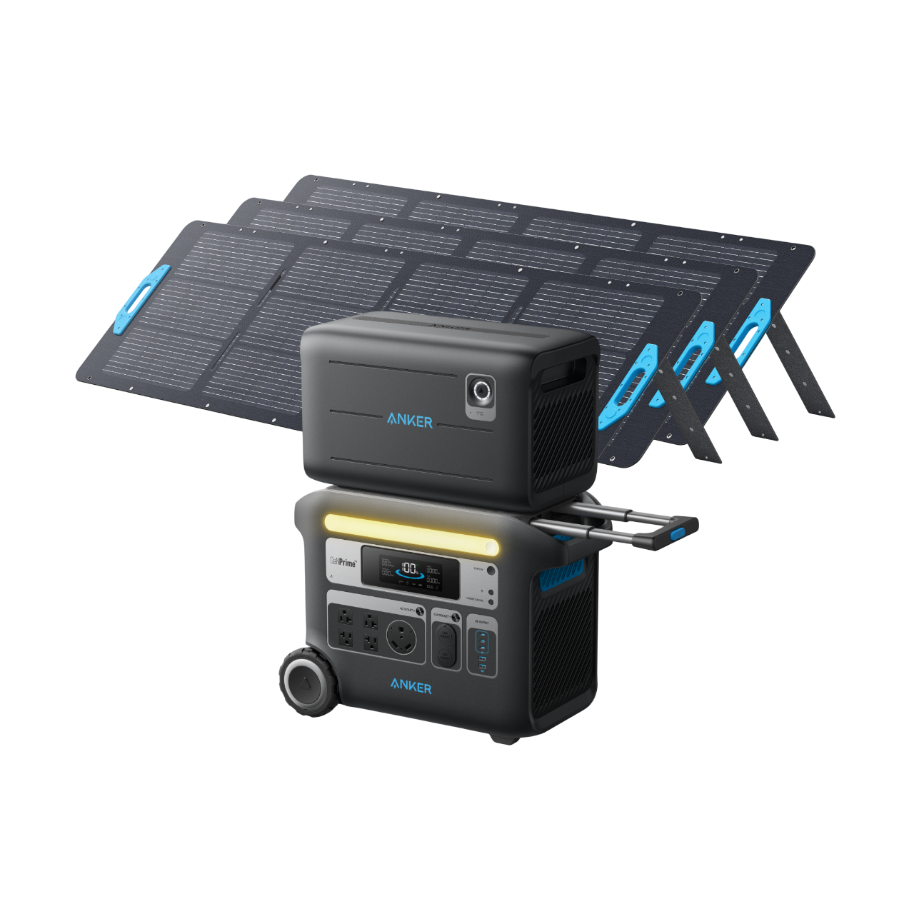 Anker SOLIX F2000 + BP2600 Expansion Battery + 3x 200W Solar Panel image 0