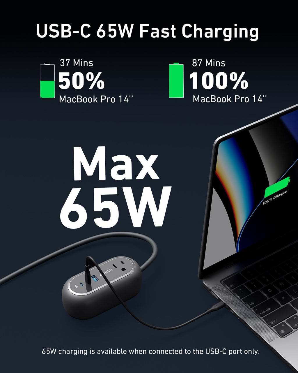 Anker 615 USB Power Strip (GaNPrime 65W) - 2-Pack image 2