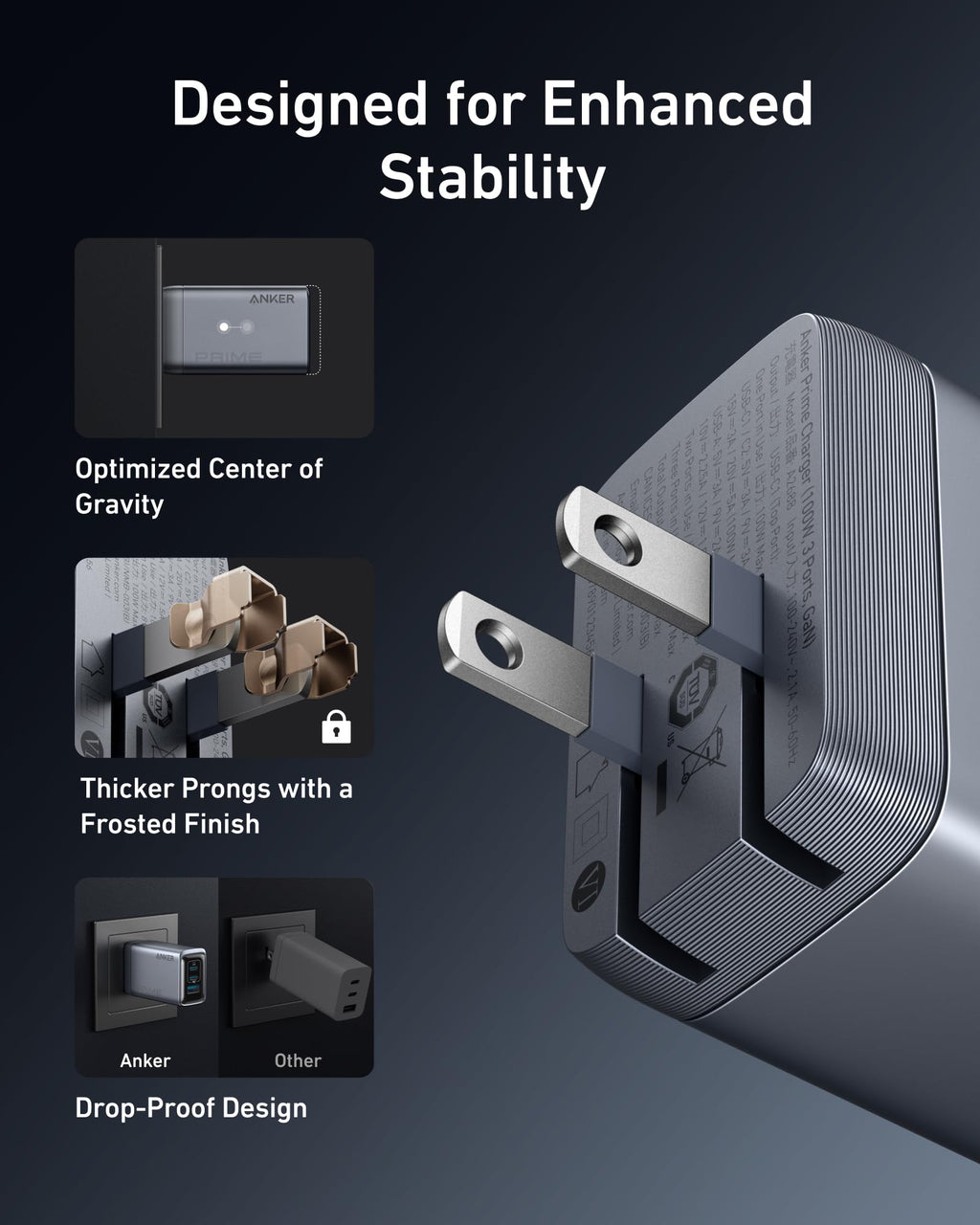 Anker Prime Charger (100W, 3 Ports, GaN) image 4