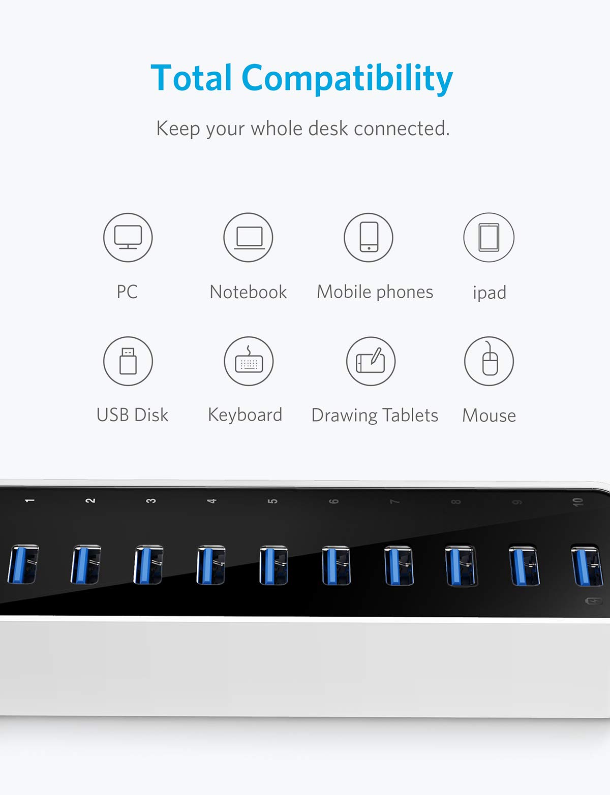 Anker USB 3.0 SuperSpeed 10-Port Hub image 4