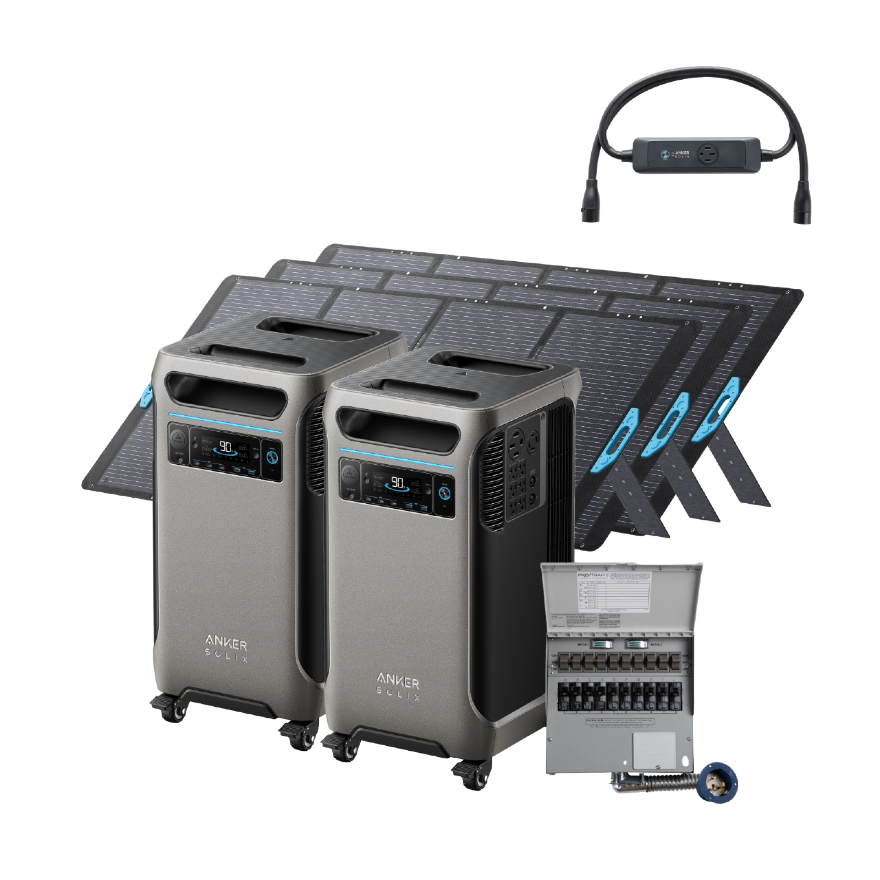 2Anker SOLIX F3800 + Power Backup Kit + 3400W Solar Panel image 0