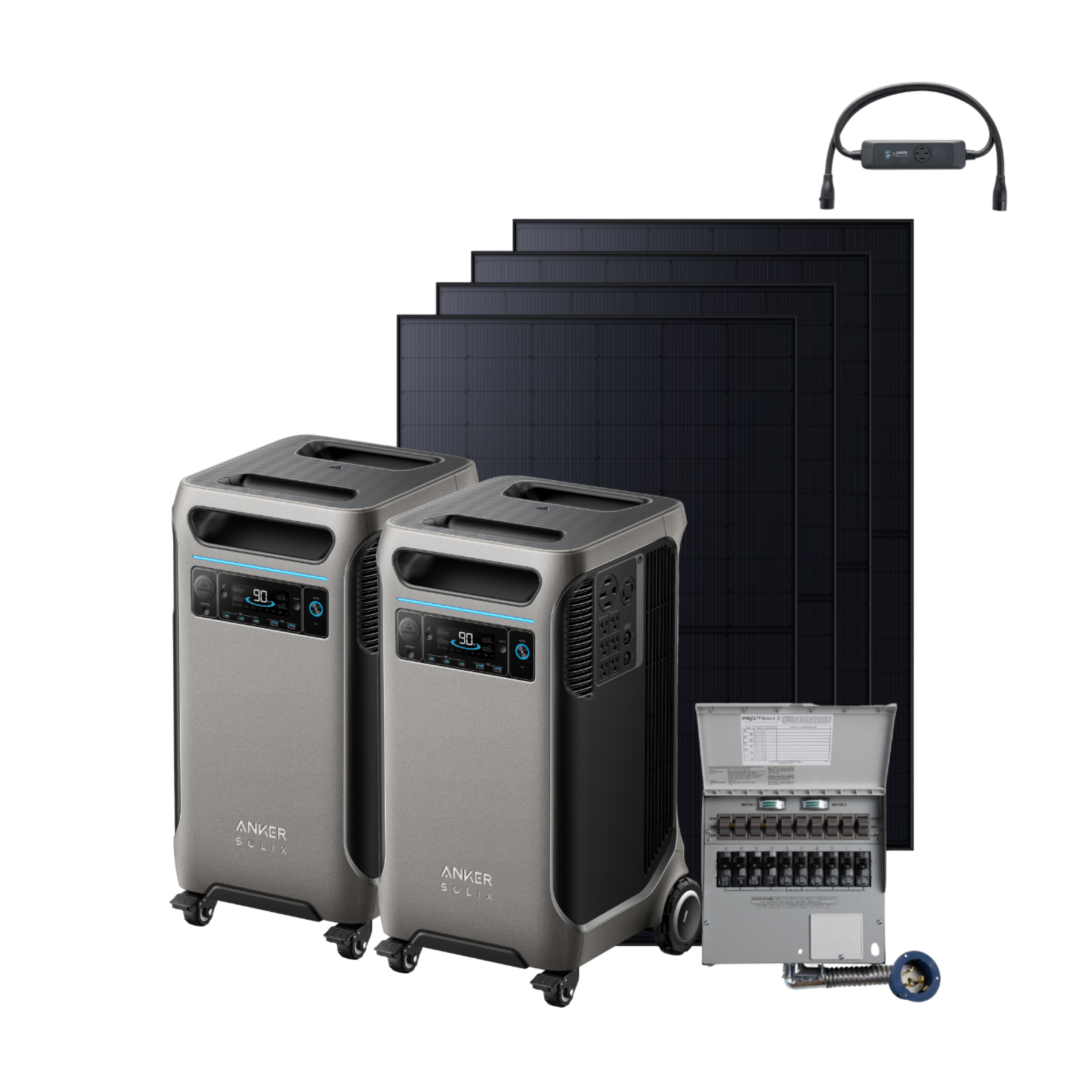 2Anker SOLIX F3800 + Power Backup Kit + 4410W Rigid Solar Panel image 0