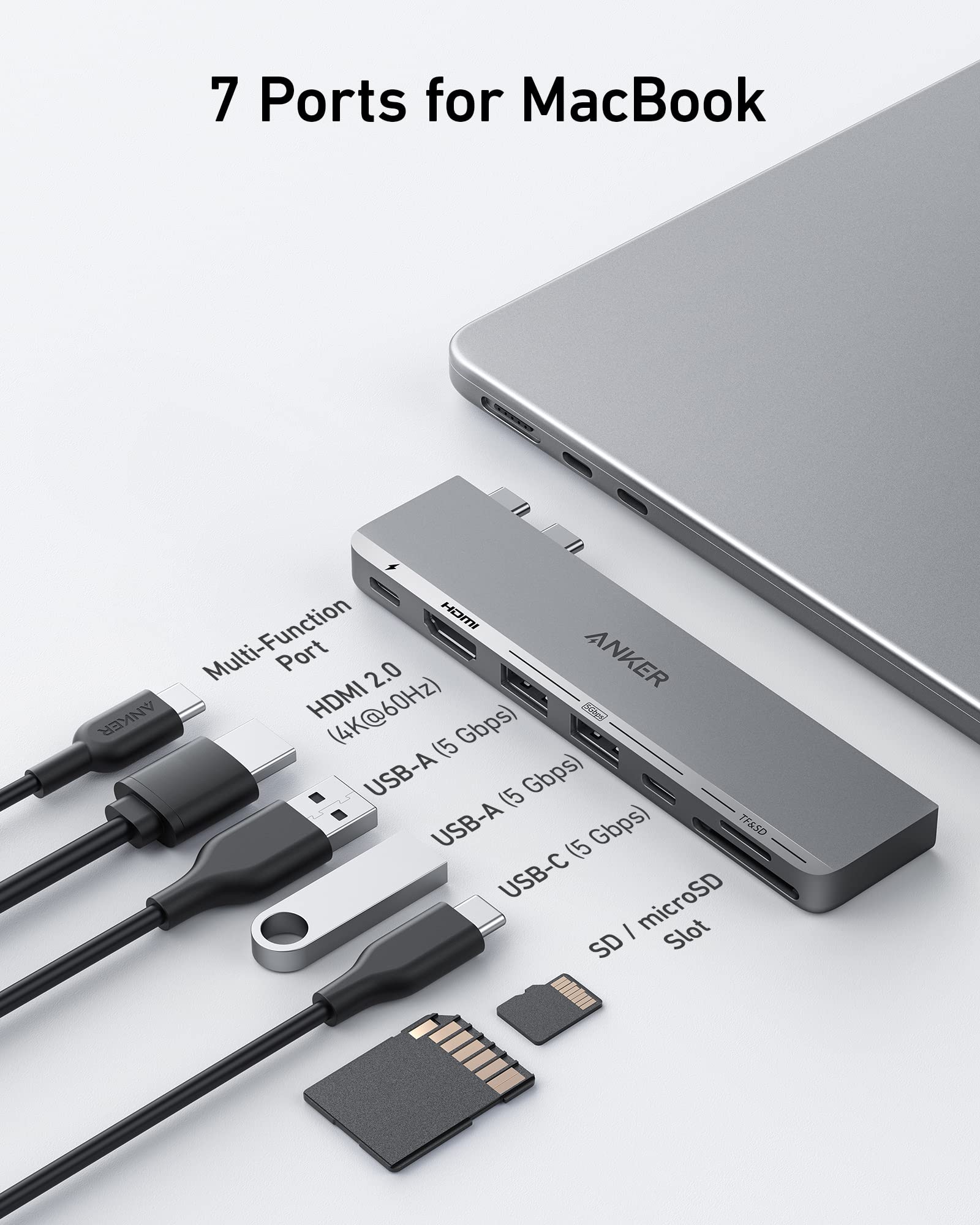Anker 547 USB-C Hub (7-in-2, for MacBook) image 1