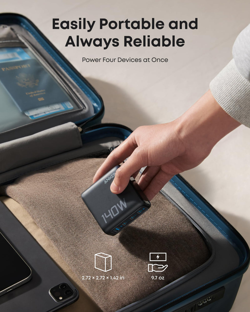 Anker Charger (140W, 4-Port, PD 3.1) with USB-C Cable image 5