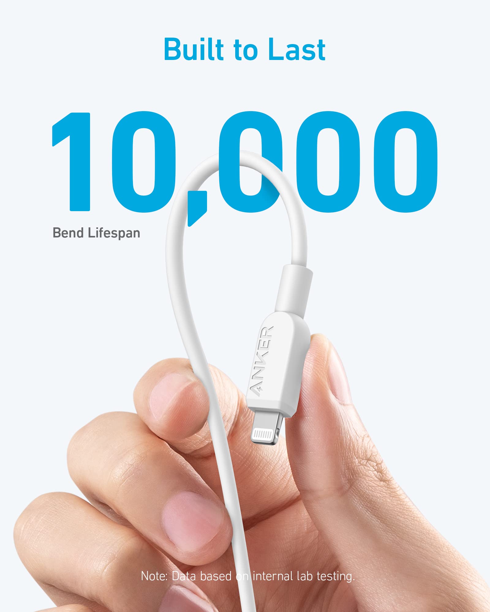 Anker 310 USB C to Lightning Cable (6 ft, 2pack) image 1