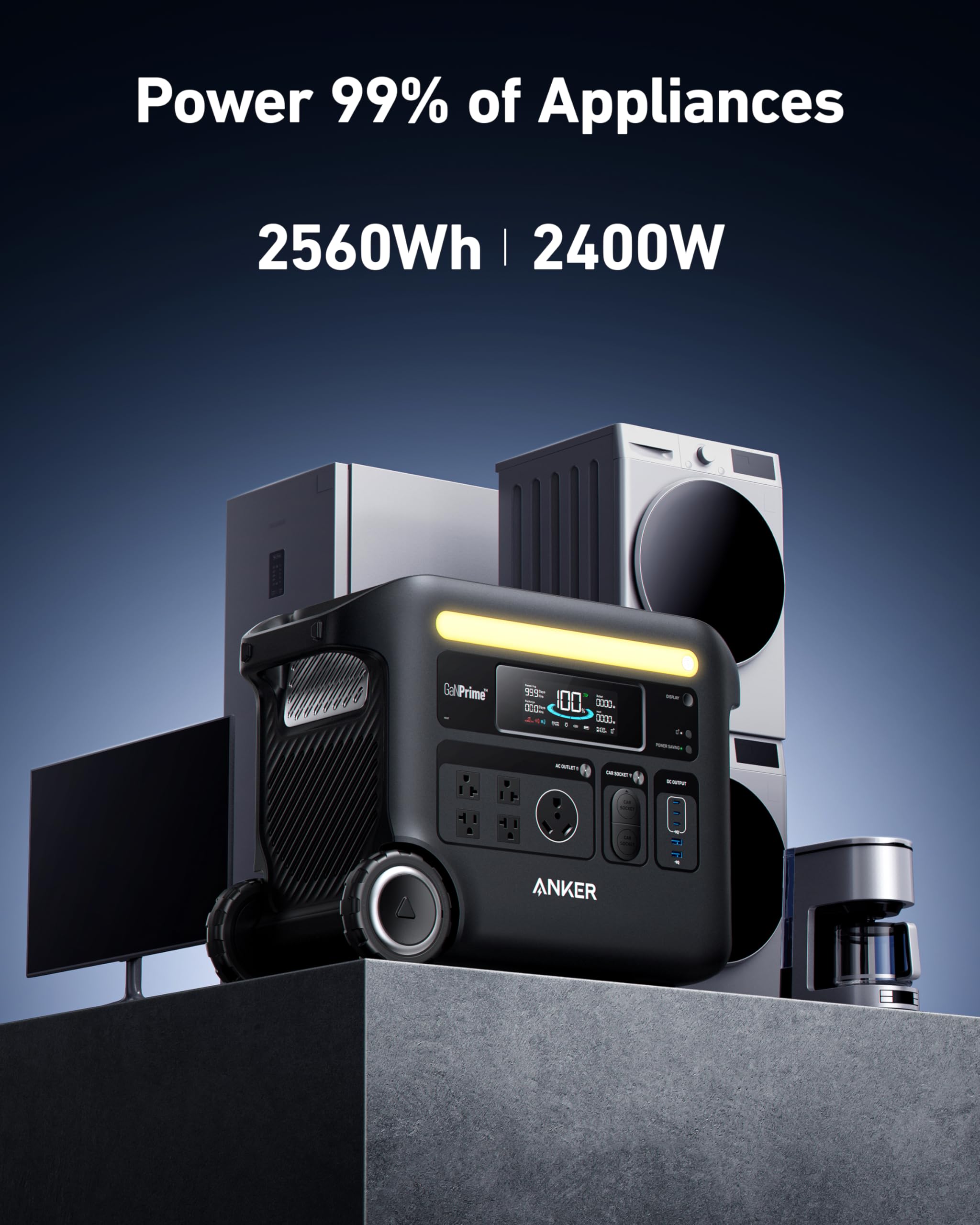 Anker SOLIX F2600 Solar Generator + 400W Solar Panel image 2