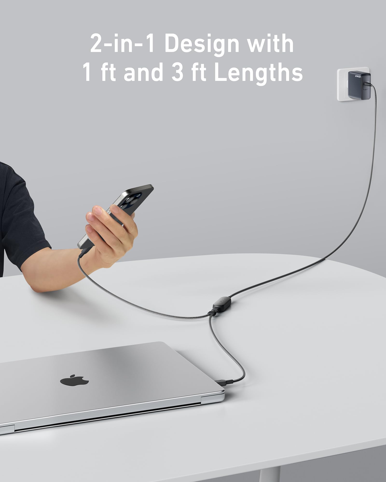Anker 2-in-1 USB C to USB C Cable 140W image 3