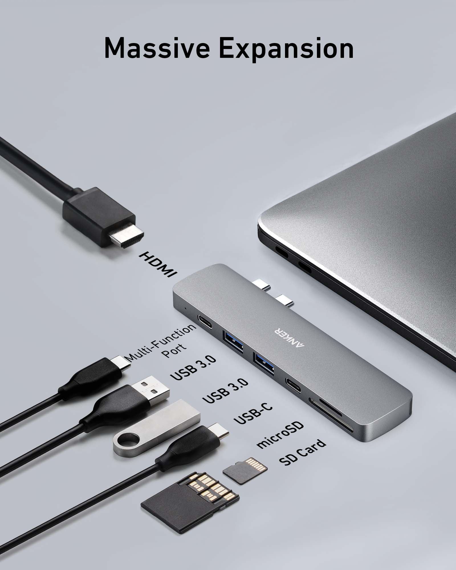Anker 547 USB-C Hub (7-in-2, for MacBook) image 2