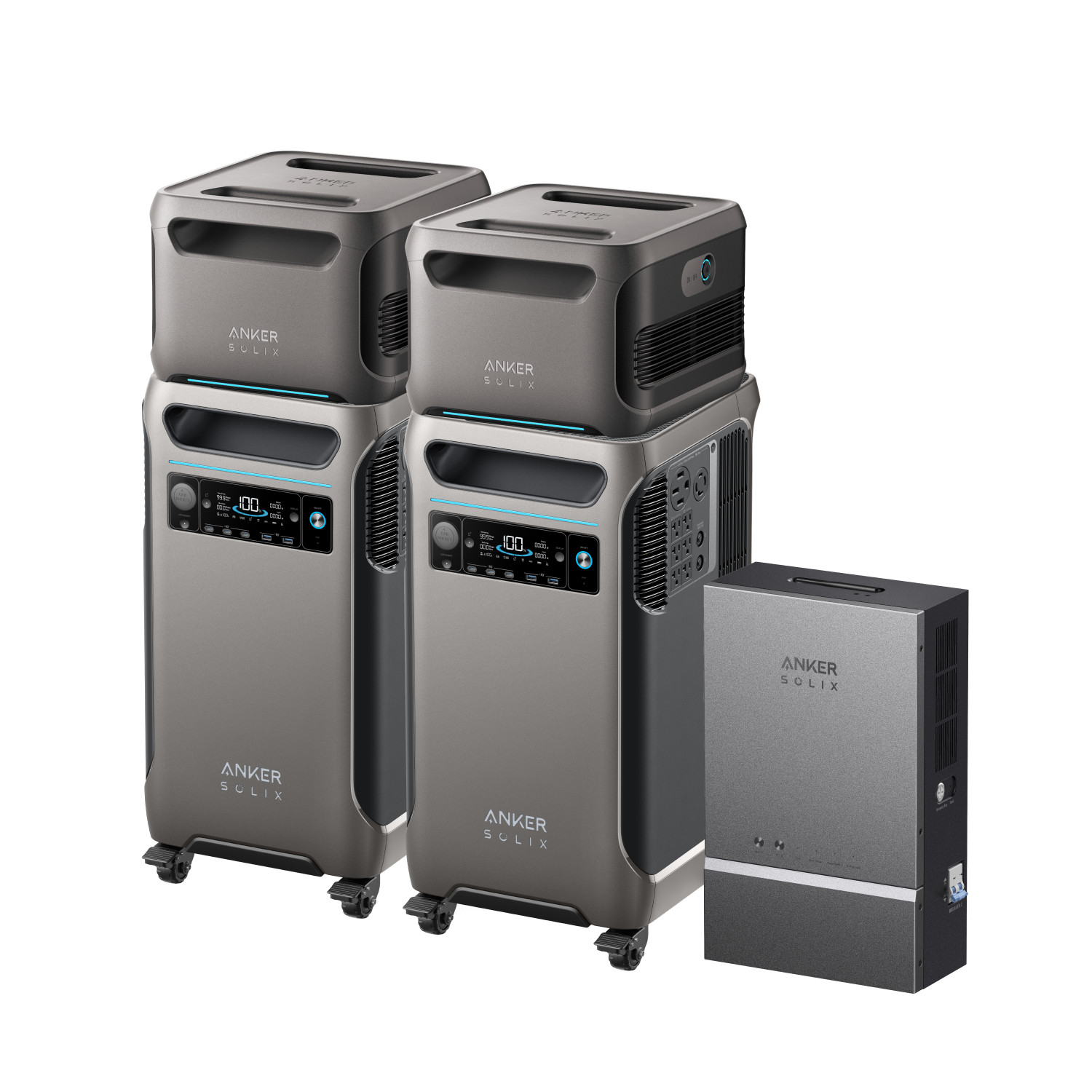 2Anker SOLIX F3800 (12kW | 7.68kWh) + 2Expansion Battery + Smart Home Power Kit image 0