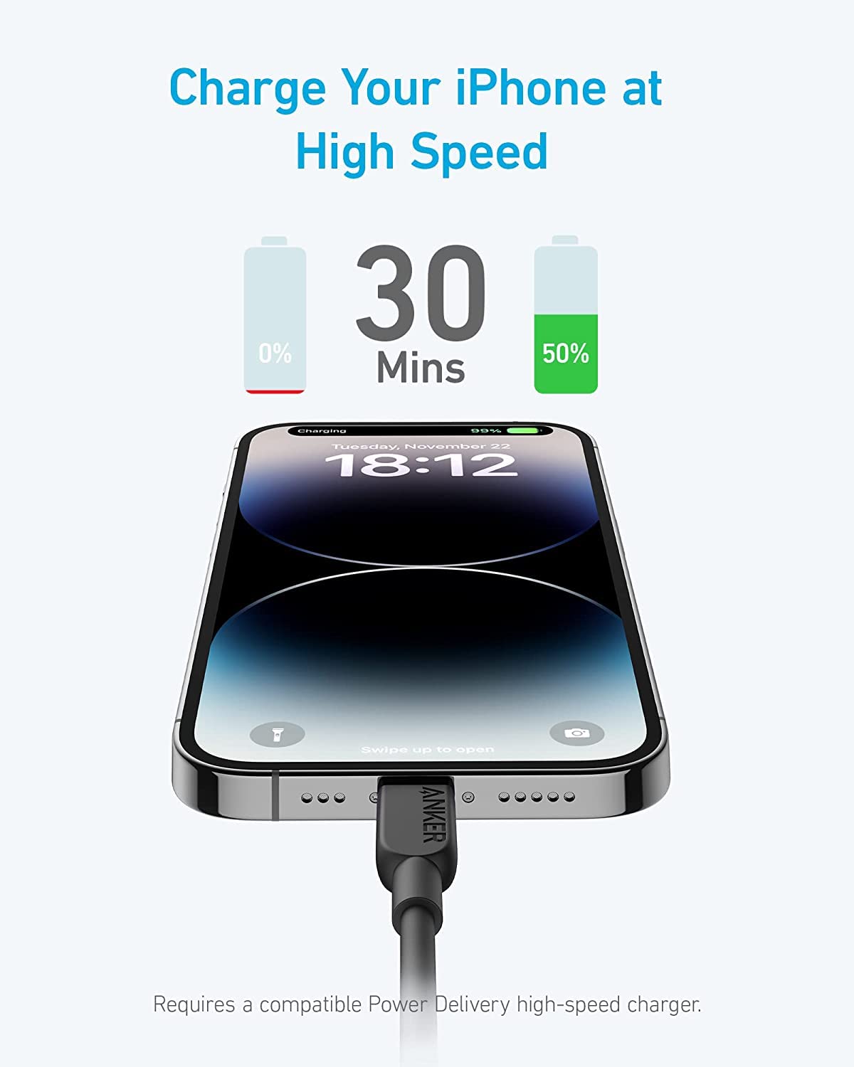 Anker 310 USB-C to Lightning Cable (10  ft, 2-Pack) image 2