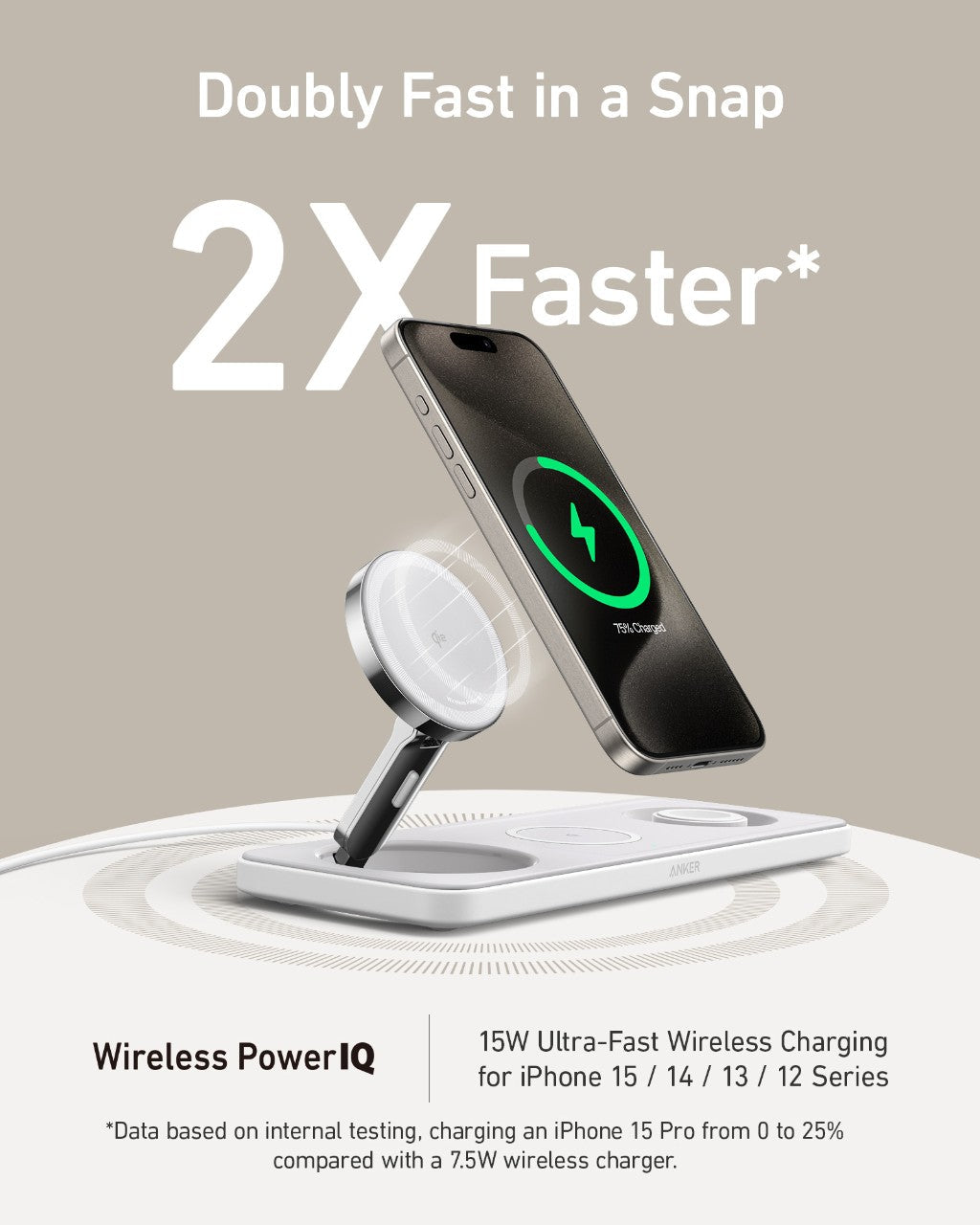 Anker MagGo Wireless Charging Station (3-in-1 Pad) image 1
